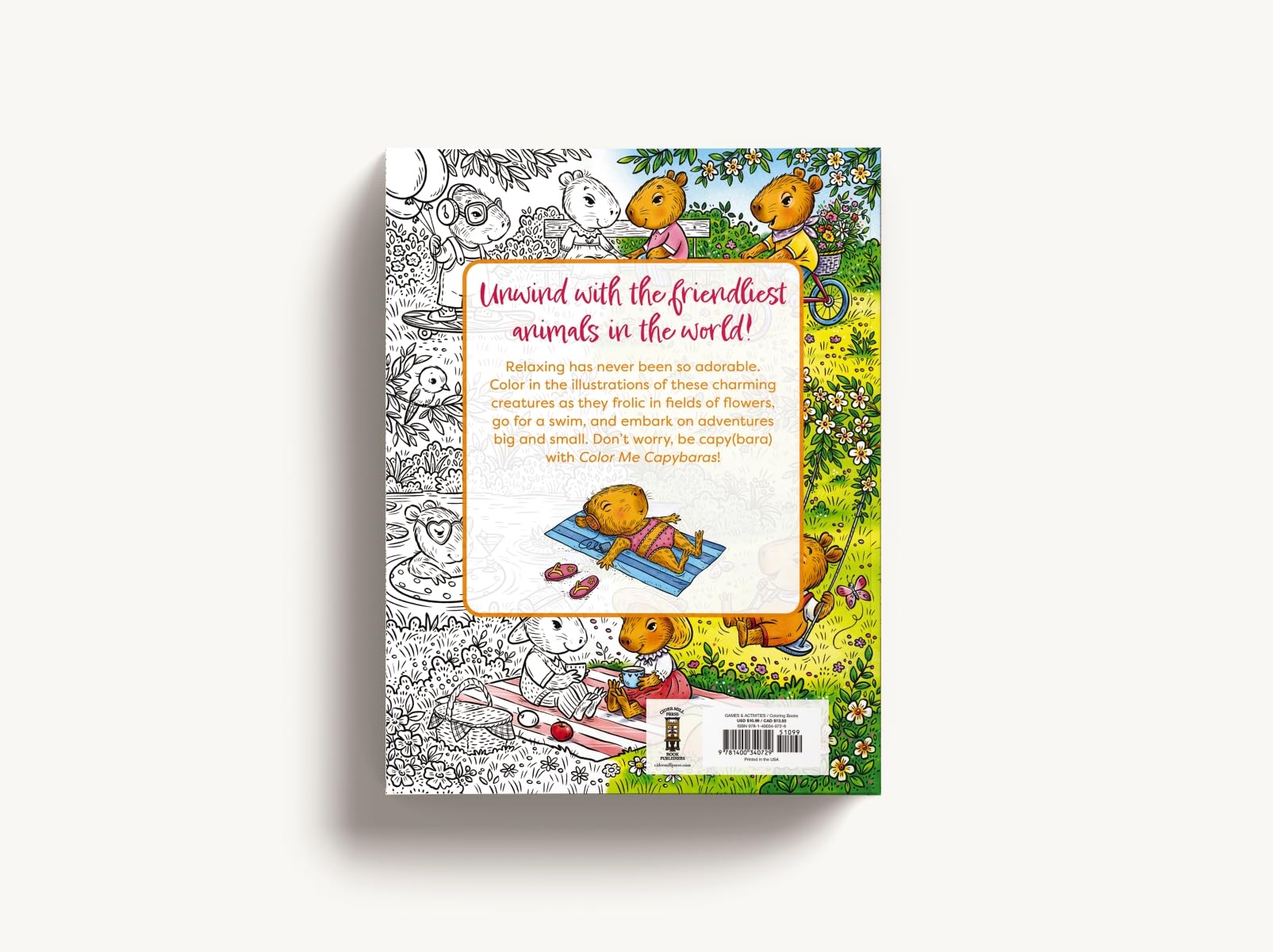 Color Me Capybaras: A Capy-Tivating Coloring Book