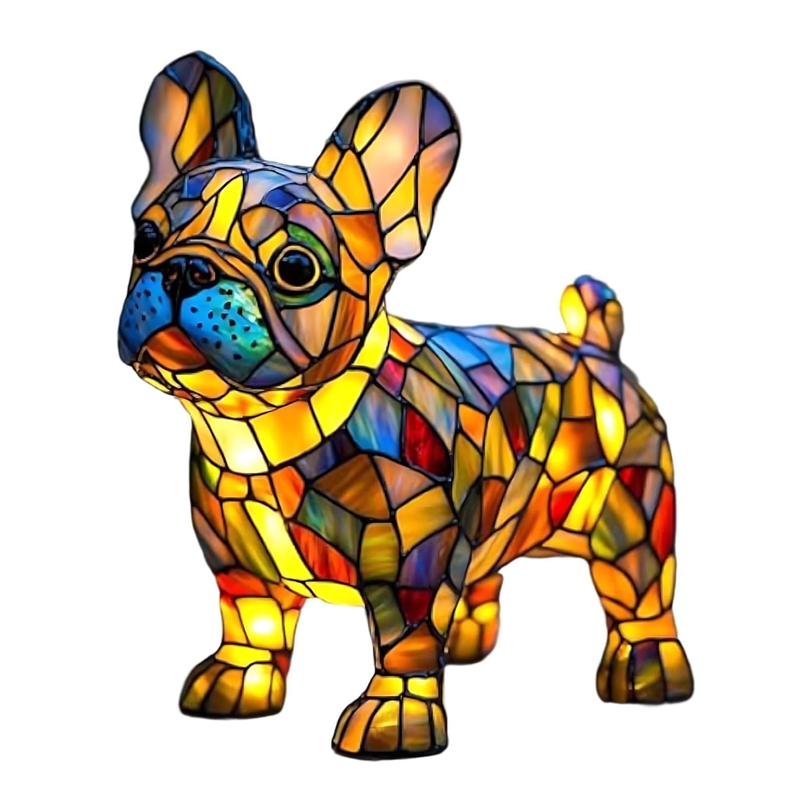 Kouamor Bulldog Pug Lamp, 17Cm Dog Series Night Light, Usb Powered Corgi Lamp, Cute Pet Themed Led Table Lamps, Decorative Dog Night Light, With Warm Ambient Glow, For Home Room Office Decor Gifts (Bulldog)