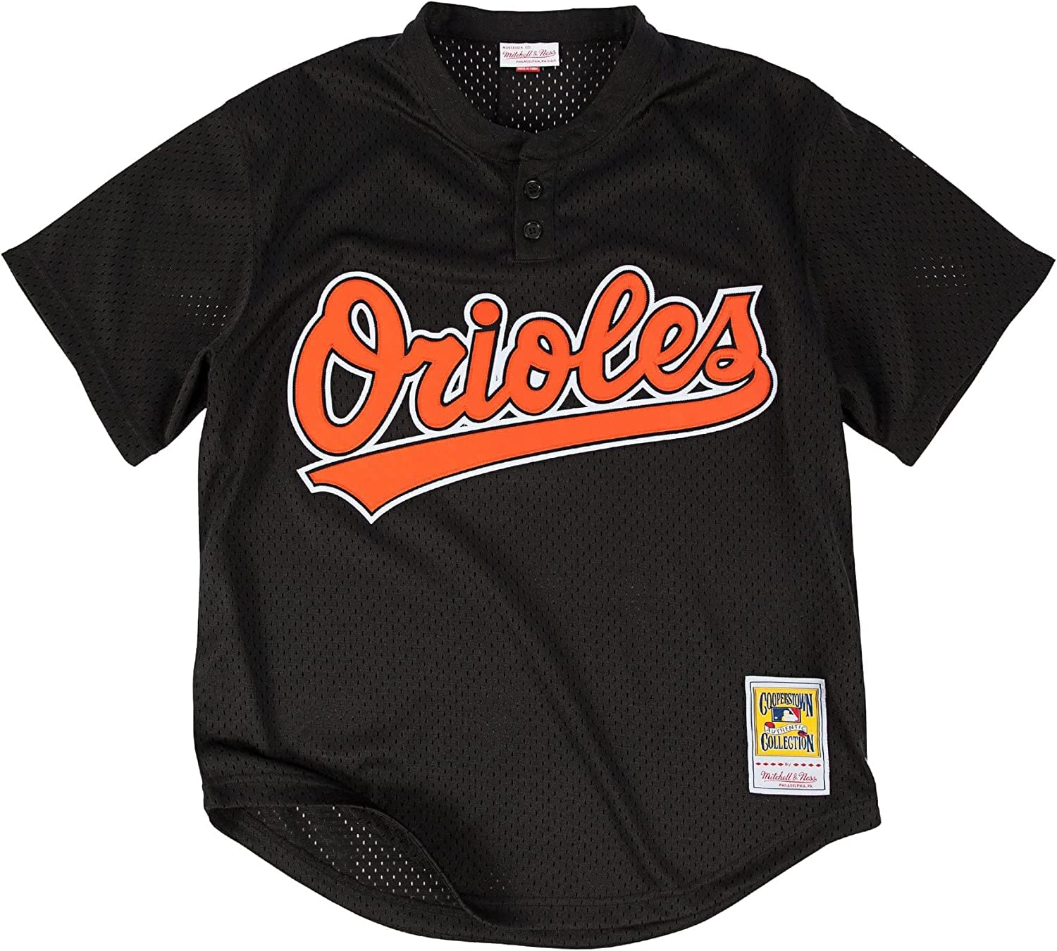 Mitchell & NessBaltimore Orioles 1997 Cal Ripken Jr Authentic BP Pullover Jersey Black