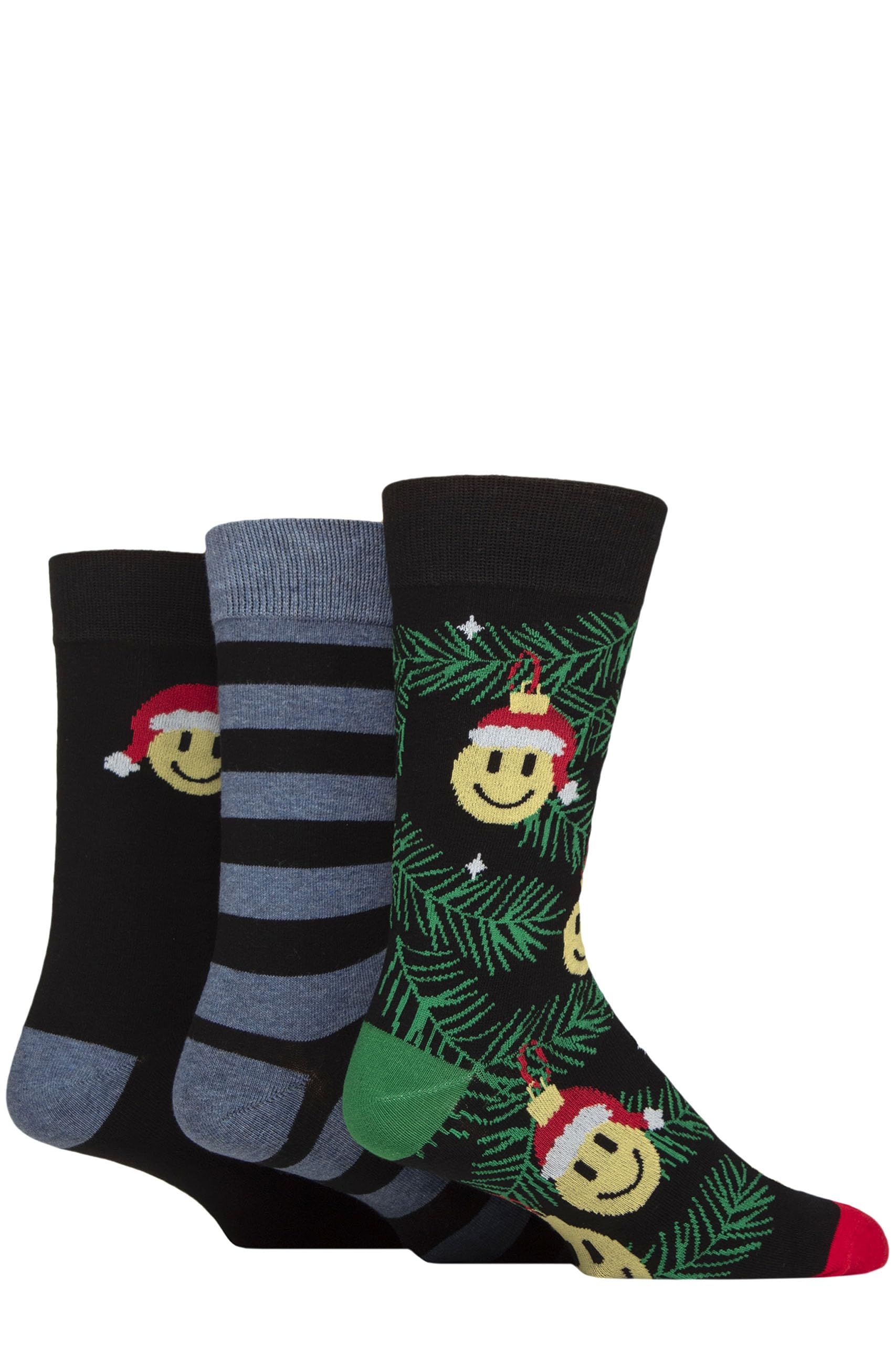 Wild Feet Men's  Christmas 3 Socks Pack Gift Box in Size 3, BrandAlley