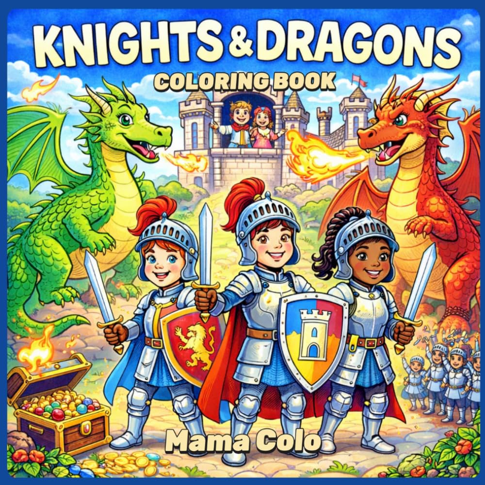 KNIGHTS & DRAGONS: A Magical Knights & Dragons Coloring Book for Brave Kids and Creative Minds