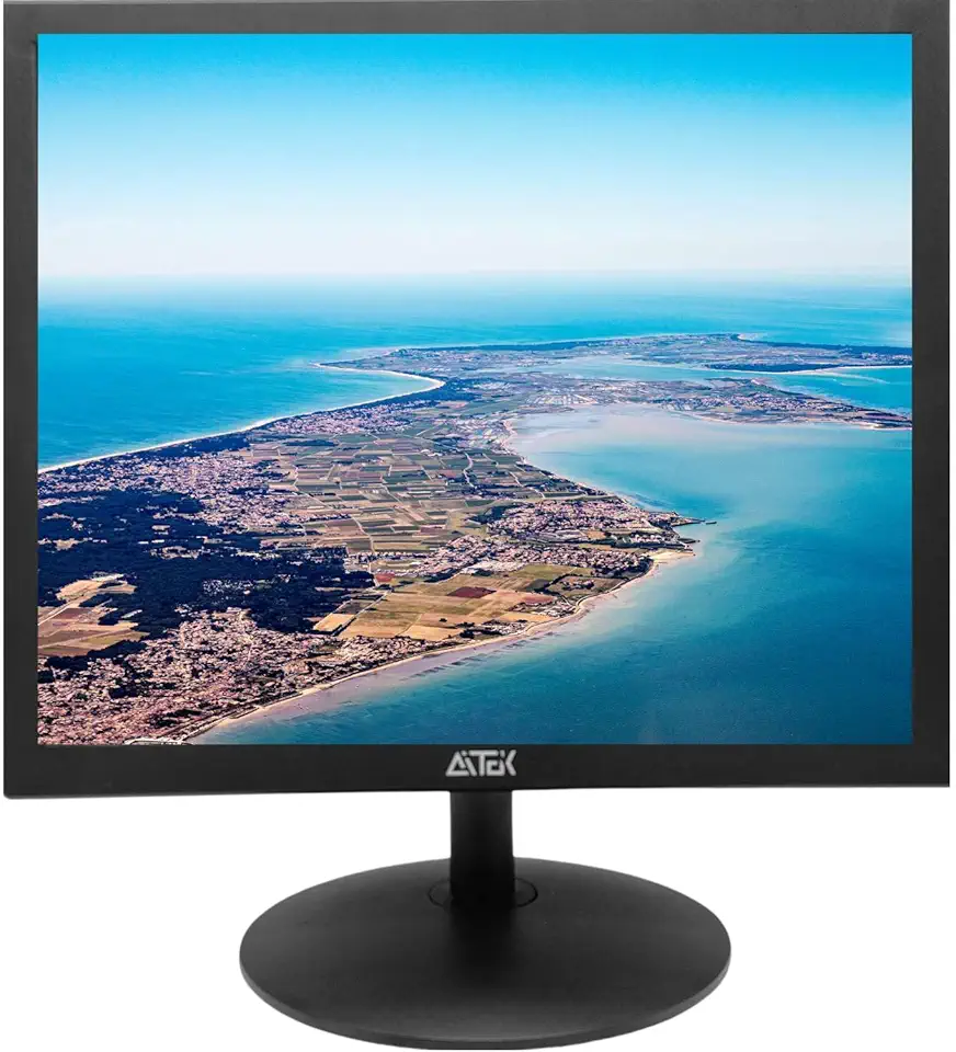 Monitor LED 17" Full HD 1920x1080p Com Entradas HDMI,VGA,AV,USB, ÁUDIO Tela AntiReflexo Modelo AITEK Baixo Consumo Ângulo De Visão 160/170° para Estudar, Trabalhar Ou Assistir Filmes