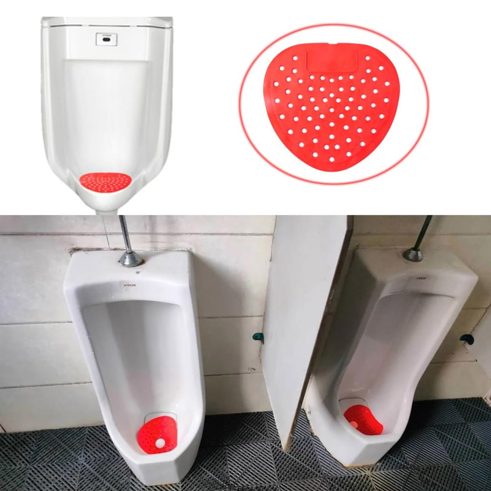 Désodorisant pour urinoir masculin - Design éclaboussures - Solution d'assainissement solide pour salle de bain