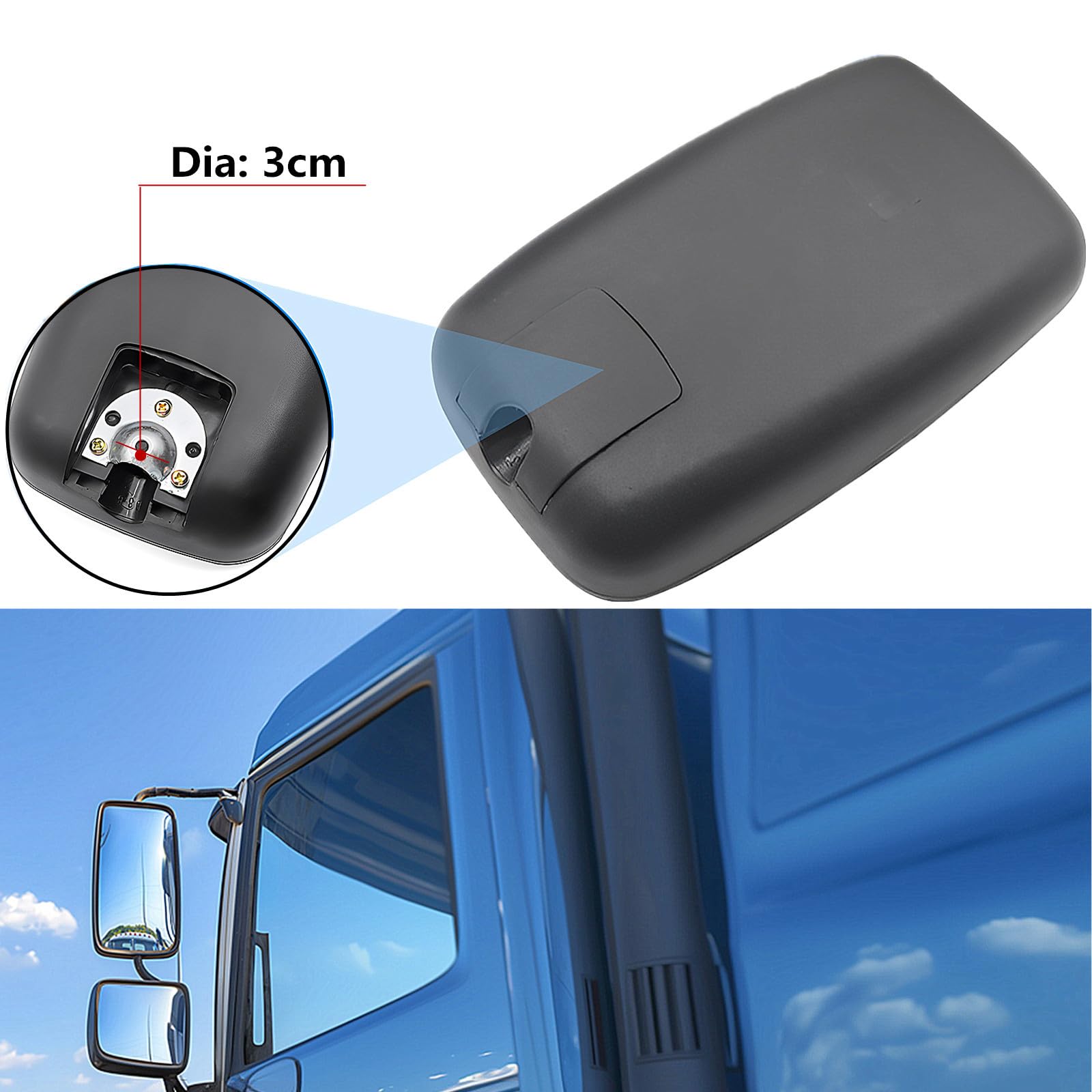 Espejo retrovisor HD de ángulo más amplio para carretilla elevadora, espejo retrovisor convexo auxiliar para camión, remolque, carretilla elevadora, RV, 32 cm x 20 cm (paquete de 2)