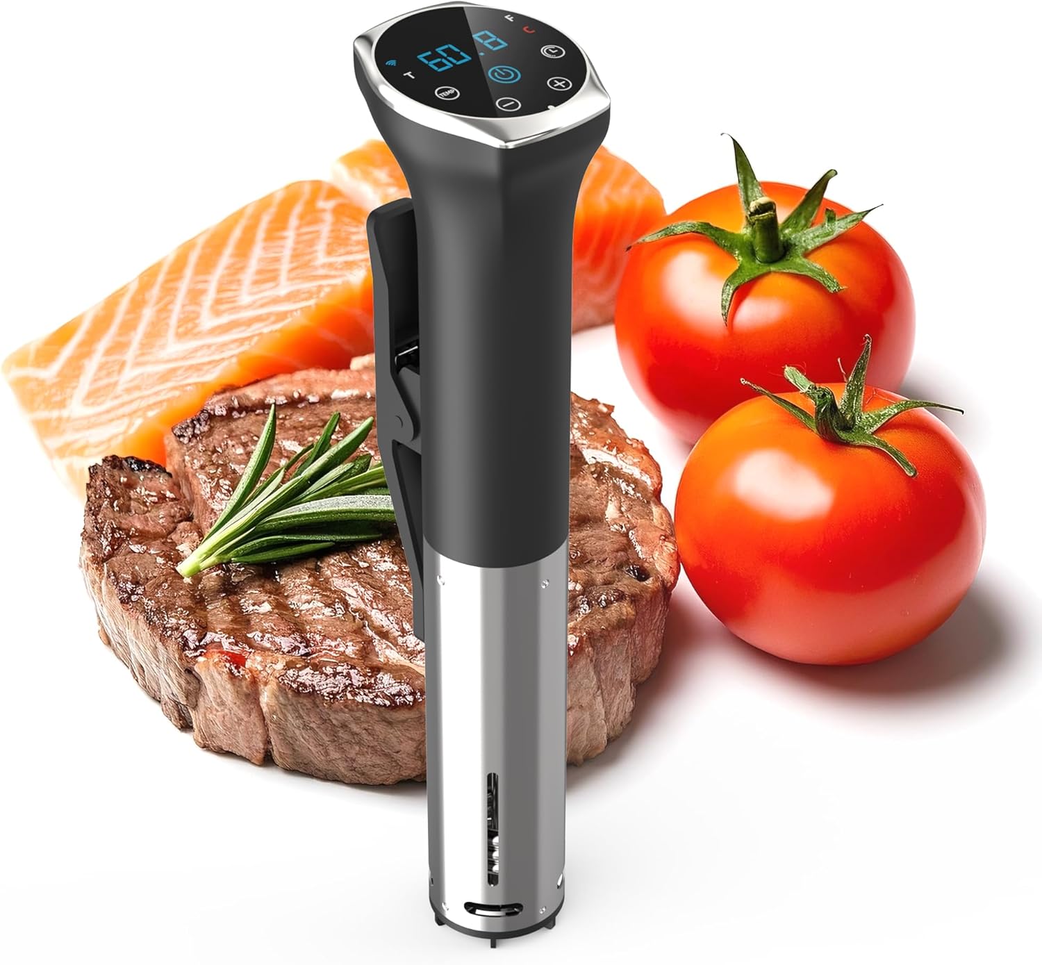 Karienvir WIFI Sous Vide, Sous Vide Machine 1100W, Sous Vide Cooker IPX7 Waterproof Immersion Circulator, Sous Vide Water Baths Temperature(50℉~194℉) & Timer Control,Portable Sous Vide Easy Storage
