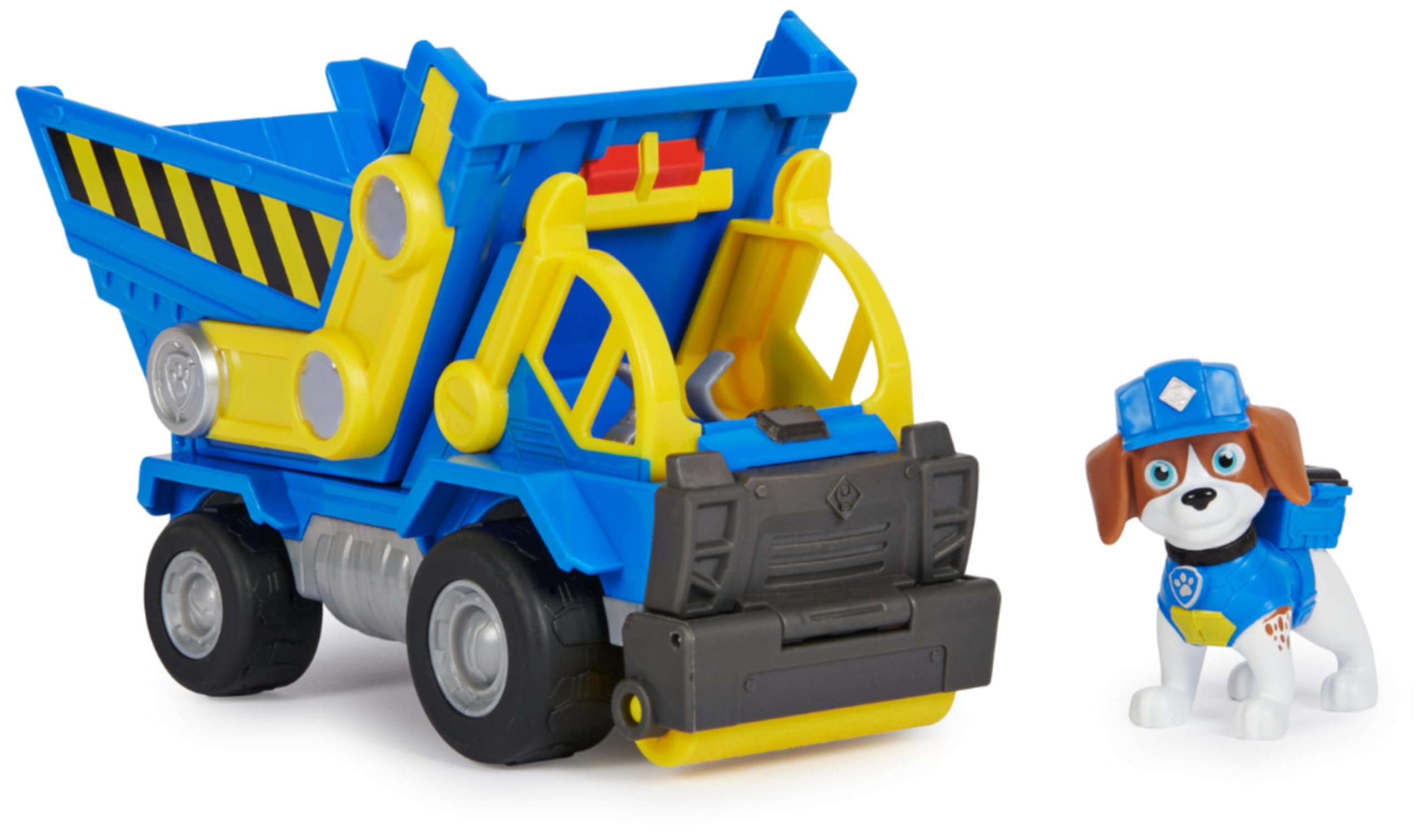 Rubble & Crew, Veicolo da lavoro di Wheeler, Camion ribaltabile con parti mobili e personaggio da collezione, giocattoli per bambini dai 3 anni in su