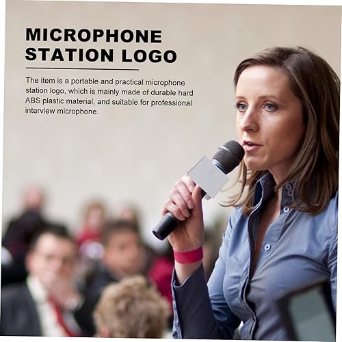 Miniatura 6 de NUOBESTY Funda de micrófono para entrevista, soporte de mesa de micrófono, logotipo de moldeo por inyección, banderas personalizadas Microfono para