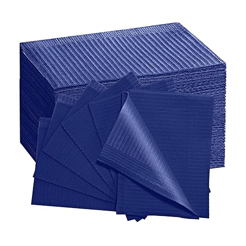 Miniatura 12 de Baberos Dentales para Pacientes Desechables Impermeables Baberos de Papel Dental 50 PCS, 13" x 18" - Hoja de Babero de Tatuaje de 3 Capas Servilleta