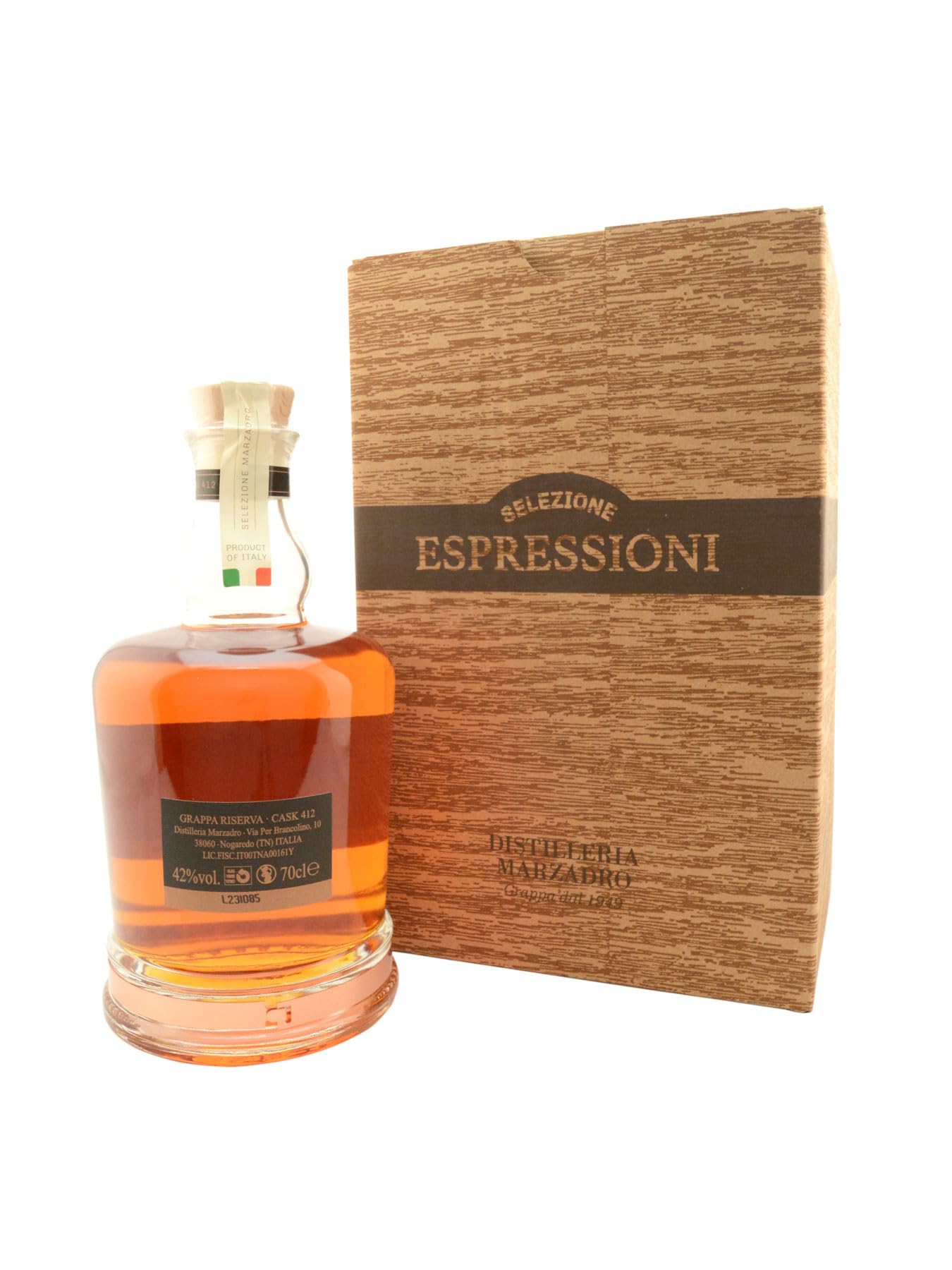 Marzadro Premium Grappa Riserva - 4 Jahre Single Cask #412 Whiskyheld Exklusiv 42% Einzelfassabfüllung limitiert auf 270 Stk.