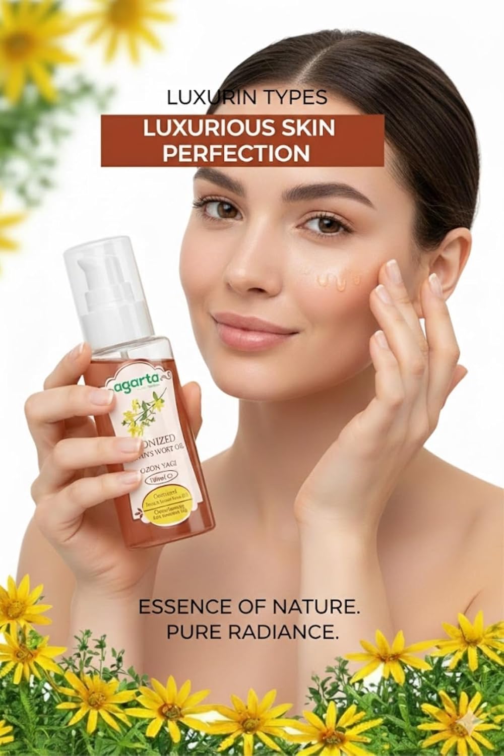 Ozonated St. John’s Wort Oil – Botanical Skin Care Oil for Daily Use, Vegan Clean Formula – 3.38 fl oz