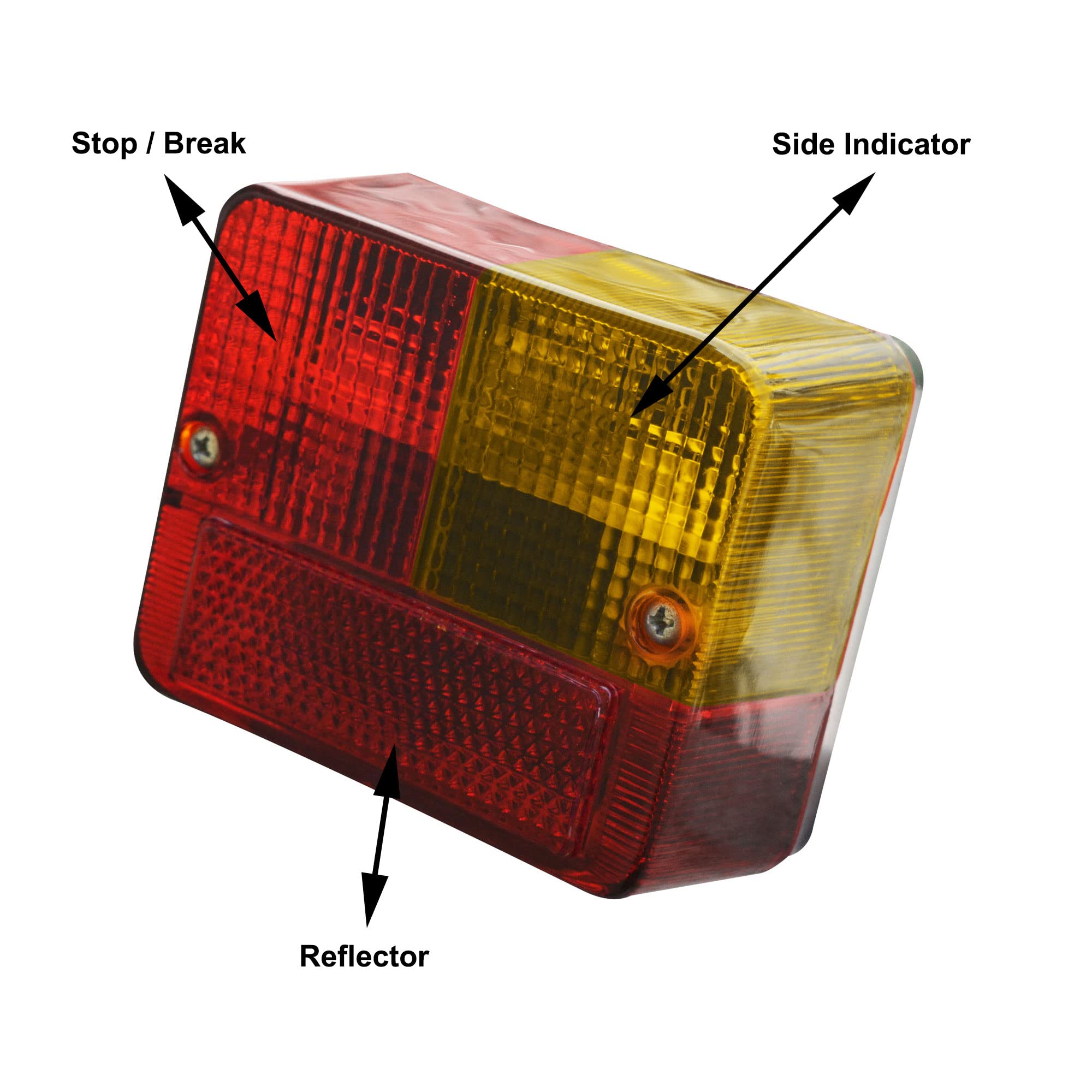 Coppia di indicatori di direzione alogeni combinati Posteriori luci parafango Trattore Base Piatta con lampadine 12v Adatte per Veicoli universali