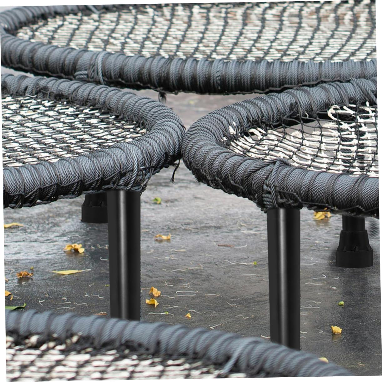 6pcs Trampoline Leg Covers with Rubber Pads Universal Non-Slip Caps for Trampoline Legs Stainless Steel Tube Accessories for Enhanced Stability