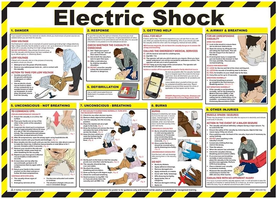 Electric Shock Treatment Guide Laminated Poster 59cm X 42cm