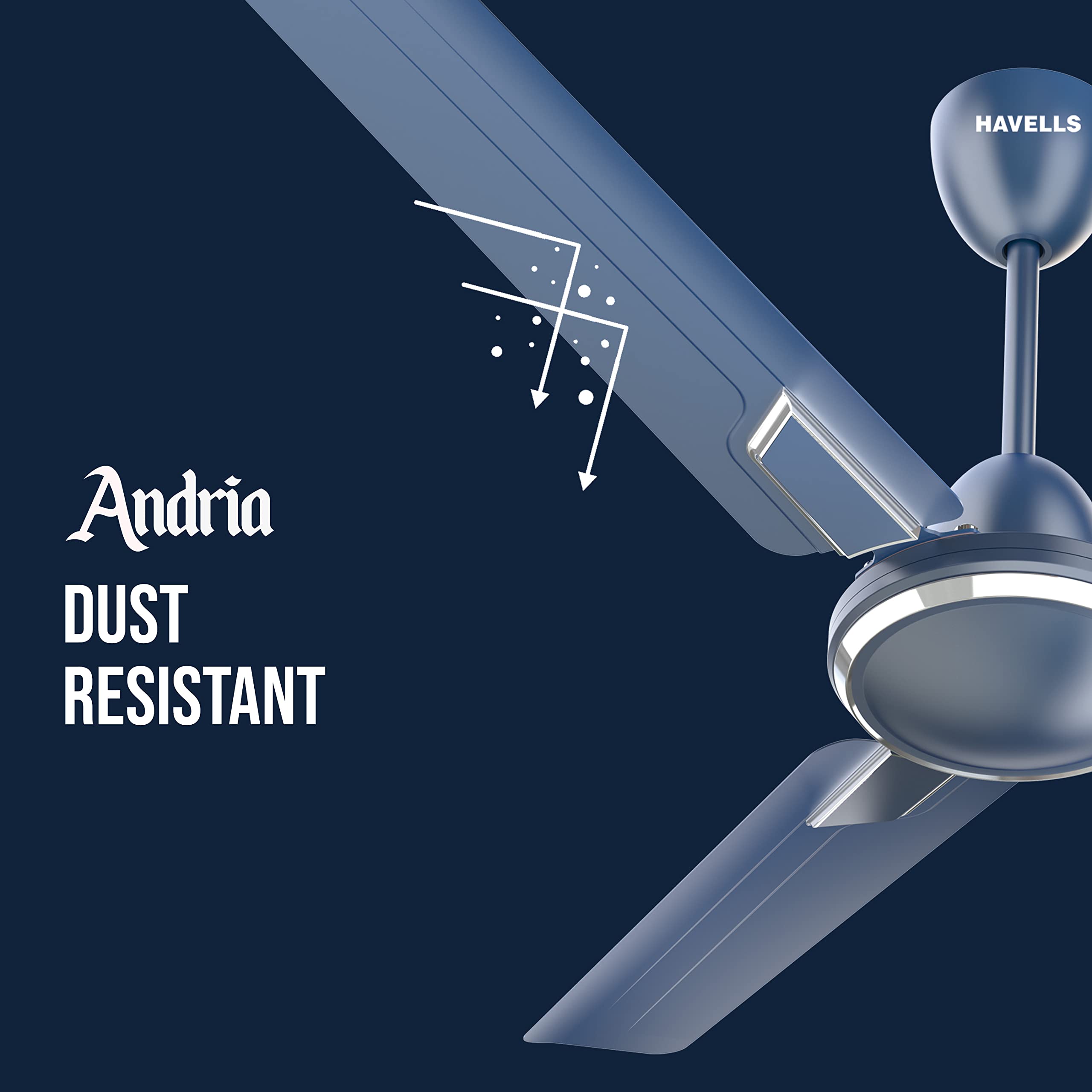 Havells Andria Ceiling Fan - Indigo Blue -2