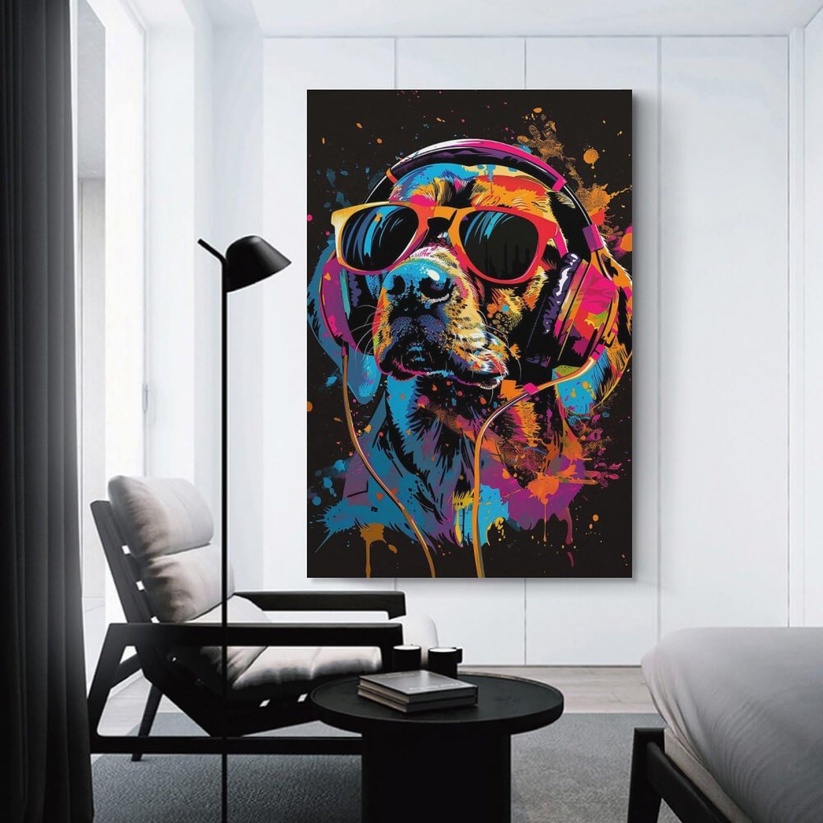 Junmoney Unframe-Style-18-1 Hanging Wall Art Beagle Colorful, 20X30inch(50X75cm), For Wall Displays, Bedrooms Or Room Updates, Wall Decor Suited To Curated Displays