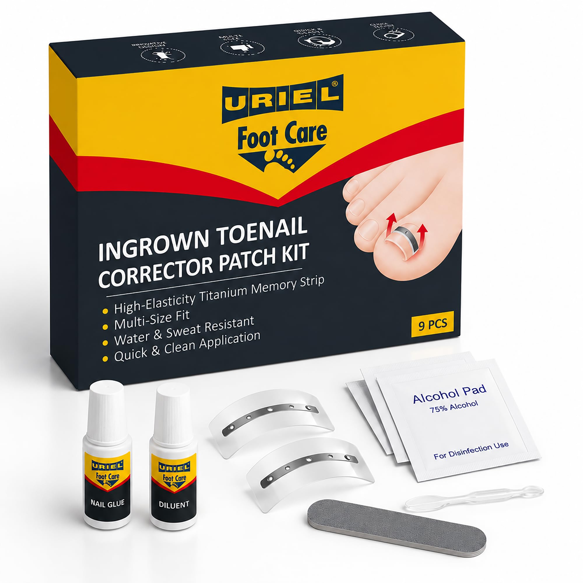 Kit de parches correctores de uñas encarnadas