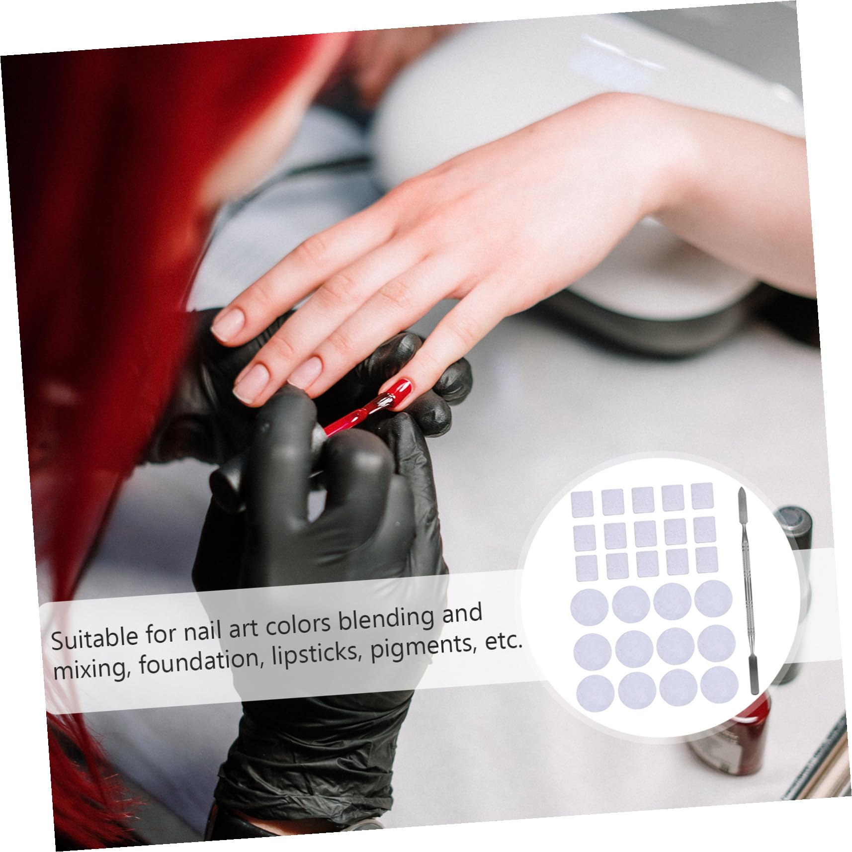 Didiseaon 168pezzi Adesivi Magnetici Per Palette Makeup Con Spatola Professionali Per Ombretti e Cosmetici Per e Personale