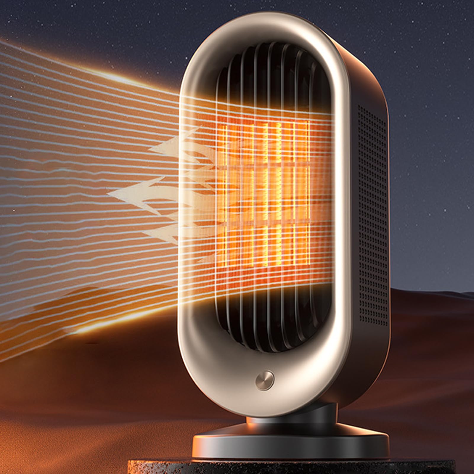 Desktop Heater Space Heater, Portable Electric Heaters for Indoor Use, 1200W Fast Heating PTC Portable Heaters, Overheating Protection, Fast Safety Heat for Office Bedroom Home