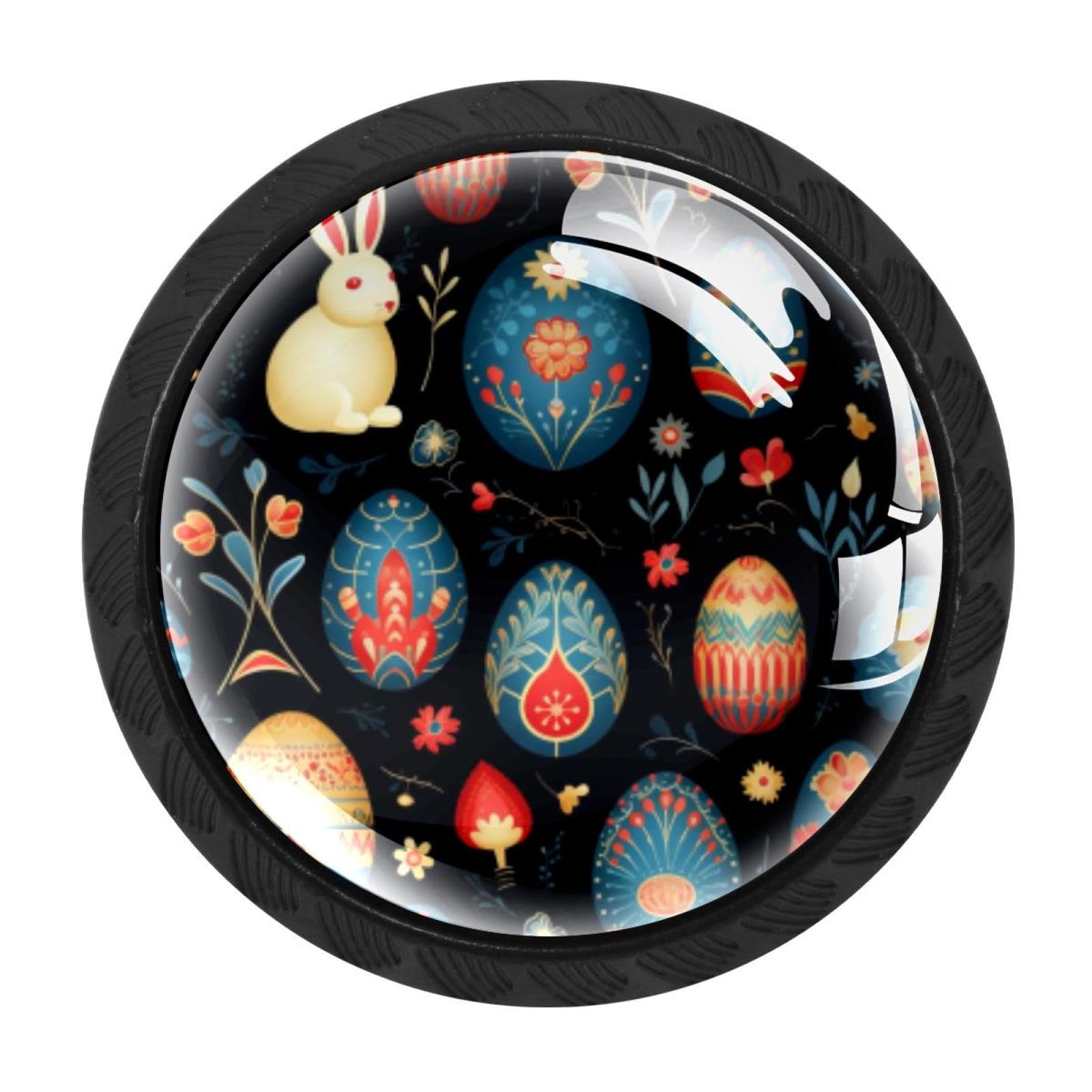Chenzzzz Multicolored 07 4 Pack Black Easter Kitchen Handles, Cabinet Pulls Hardware For Cupboard Drawer Knobs Dresser Pulls