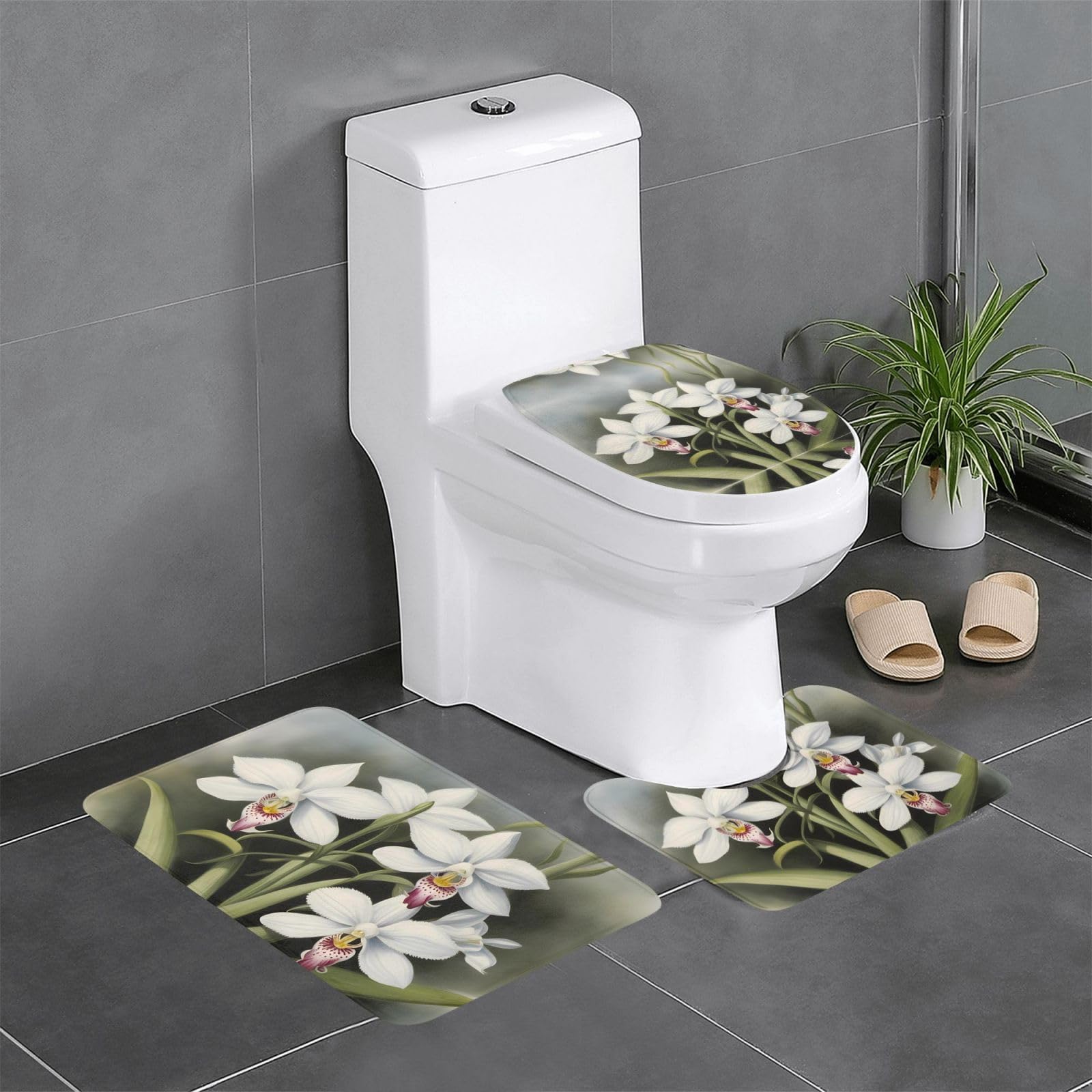 Tapis de bain lot de 3 absorbants et antidérapants pour une sécurité totale en salle de bain