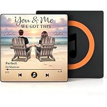 DoyoBest Personalized Music Magnet, Custom Acrylic Romantic Heart Gift