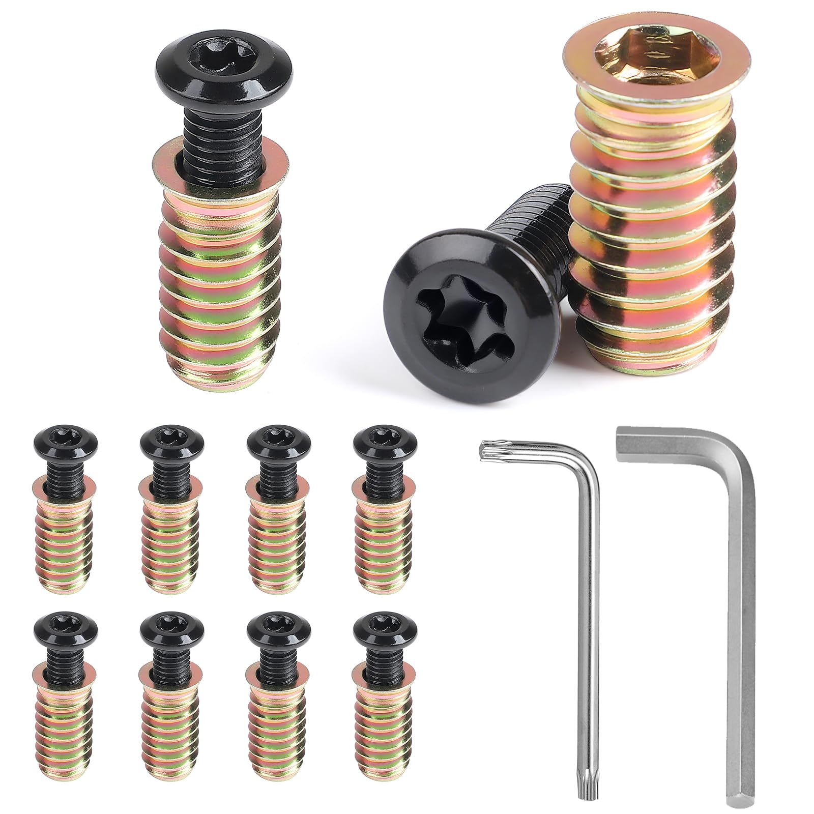 MIGUBIGU 10 Paare Torx Schrauben M8 x 25mm und Einschraubgew