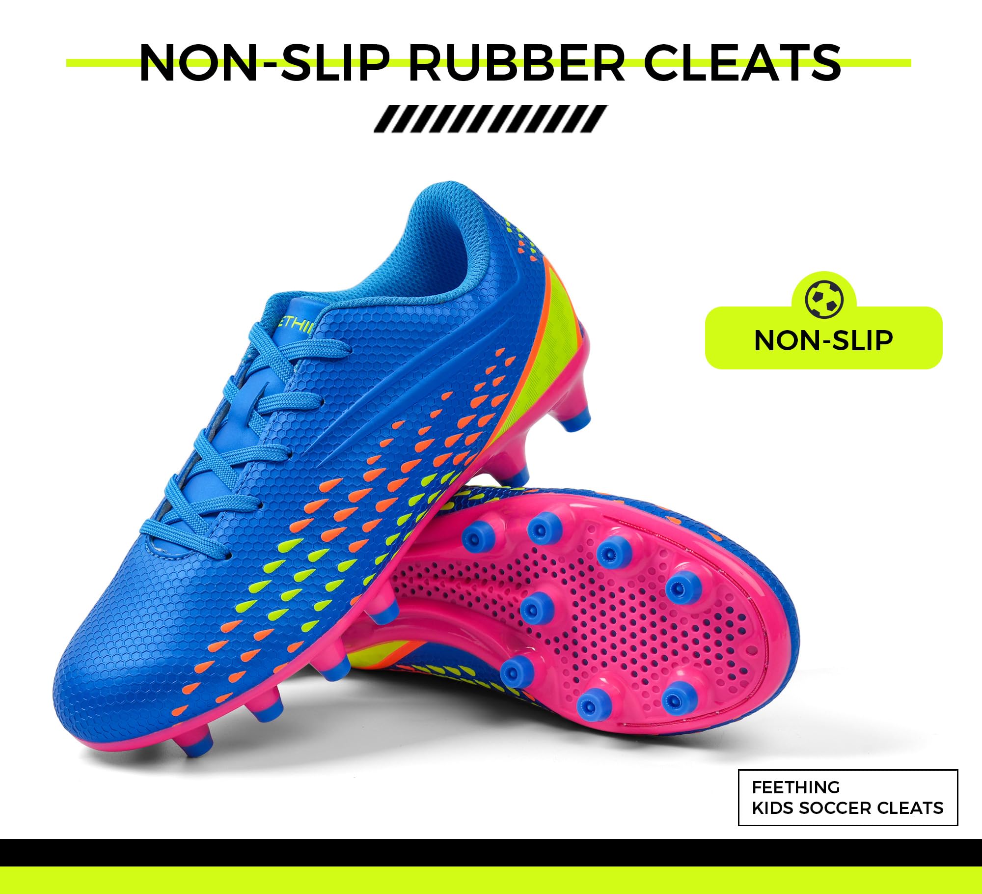 Chaussures de Football Légères pour Enfants Garçons Filles Antidérapantes