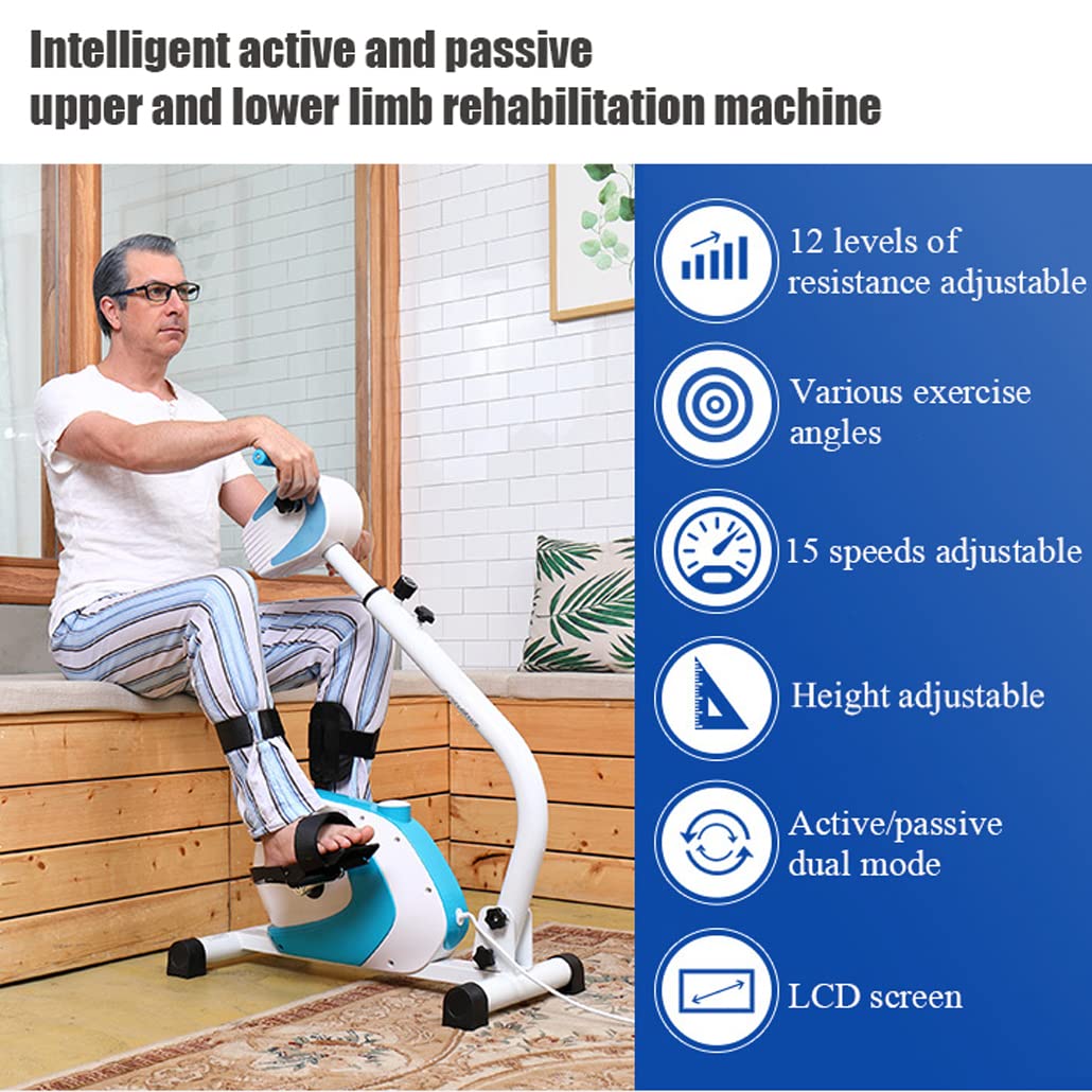 Elektryczny Rower Treningowy Dla Seniorów, Rower Stacjonarny Do Ćwiczeń Nóg Z Uchwytem Ochronnym, Domowy, Zmotoryzowany Rower Treningowy Do Ćwiczeń Ramion I Nóg Osób Starszych