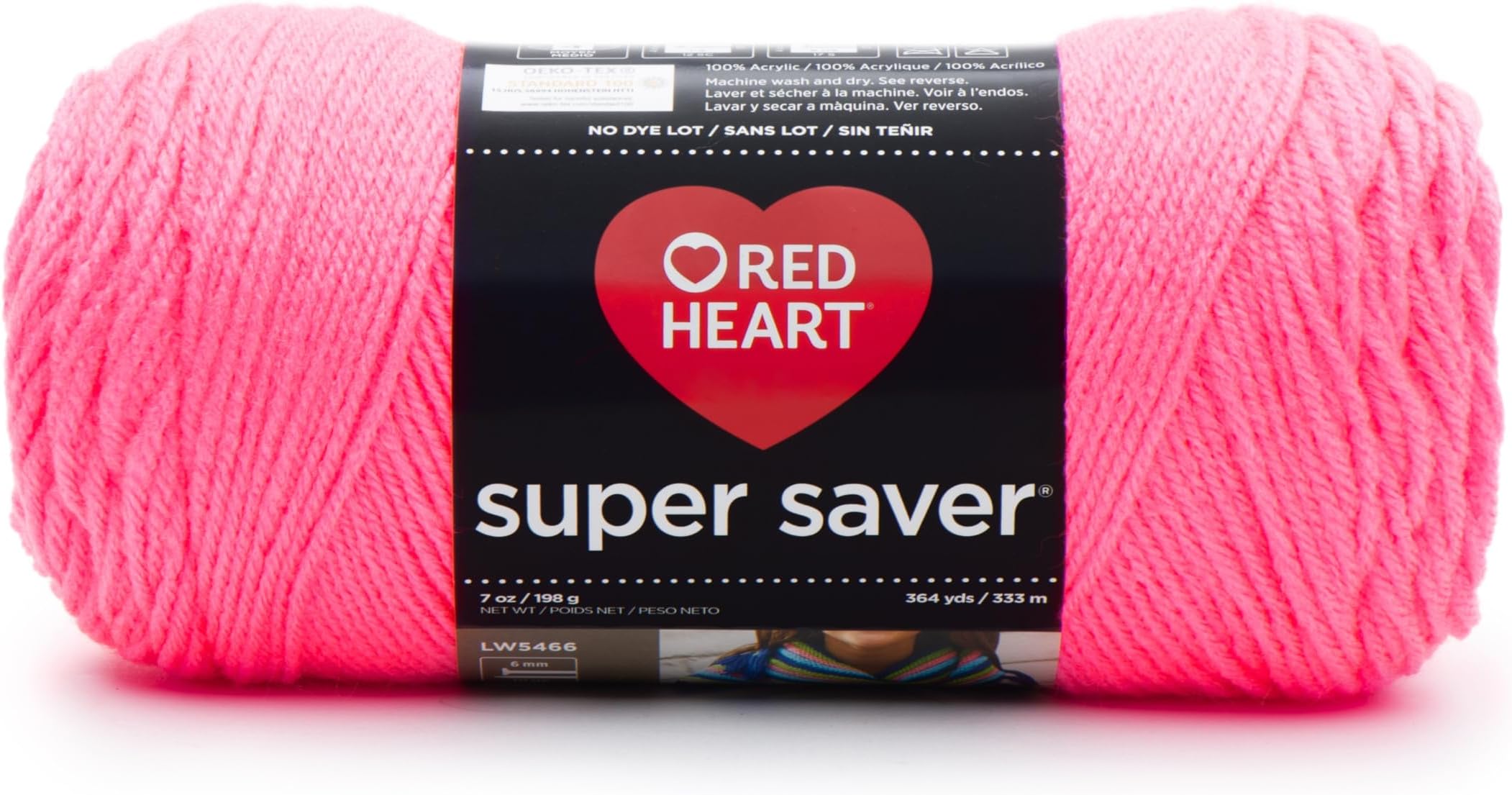 RED HEARTSuper Saver Yarn, Solid-Pretty n Pink