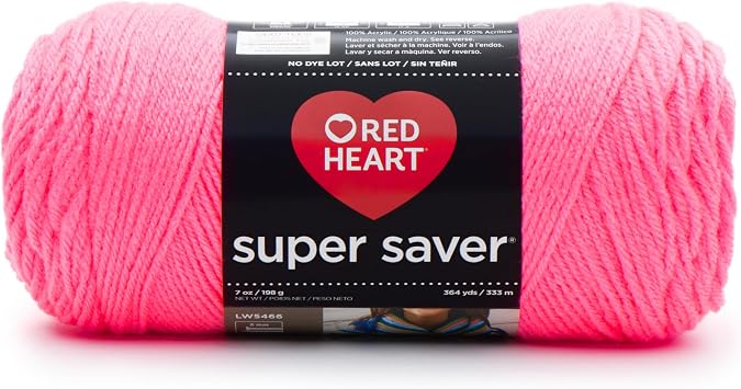 Red Heart Super Saver Economy Yarn, Pretty n Pink