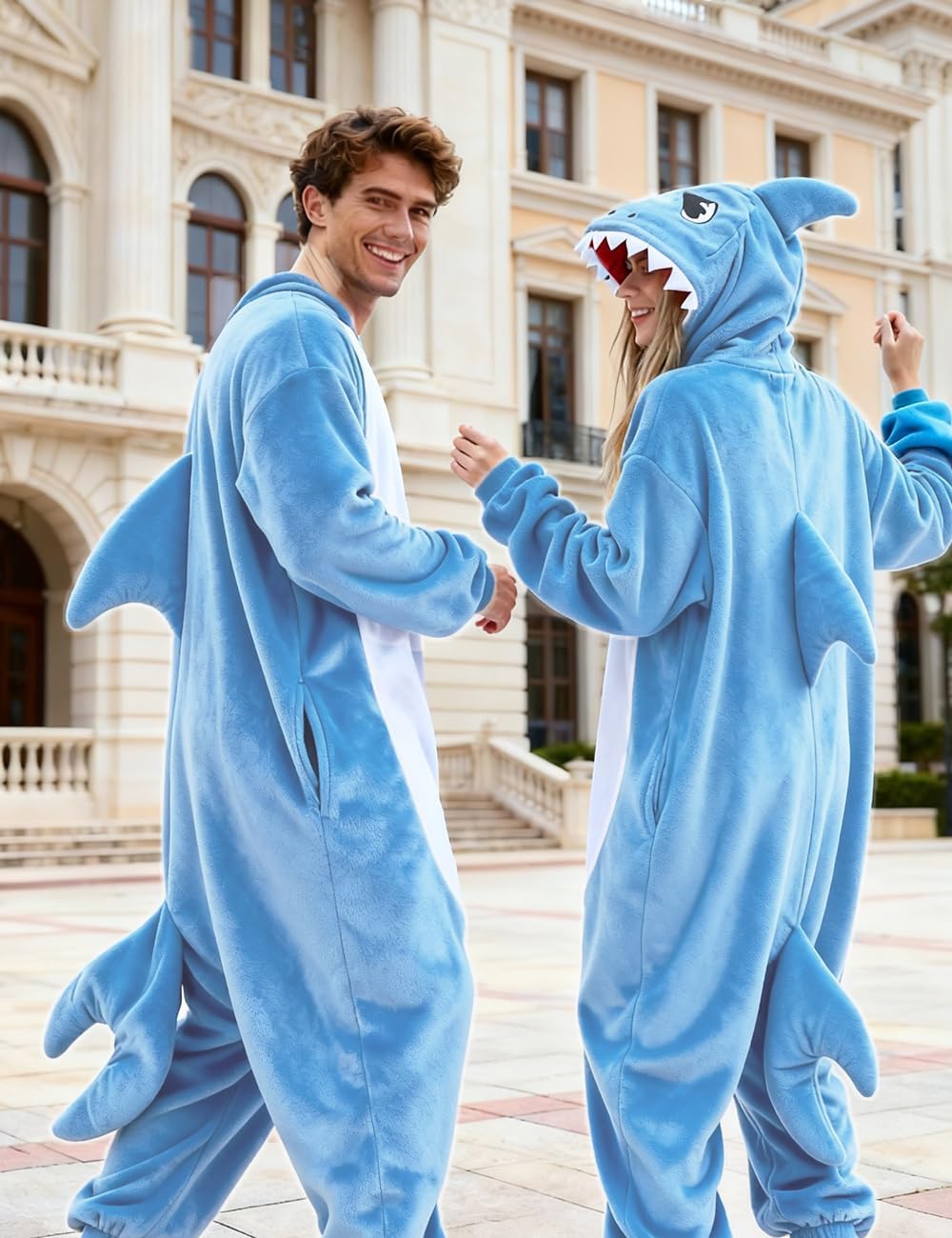 vavalad Shark Onesie Adult Shark Halloween Costumes Cosplay - Image 5