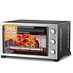 Avilia 36L and 1420W Stainless Steel Electric Oven with Convenient Timer and Grill Function - Adjustable Thermostat Ideal for Uniform Cooking and Precise Control for Cooking Different Foods