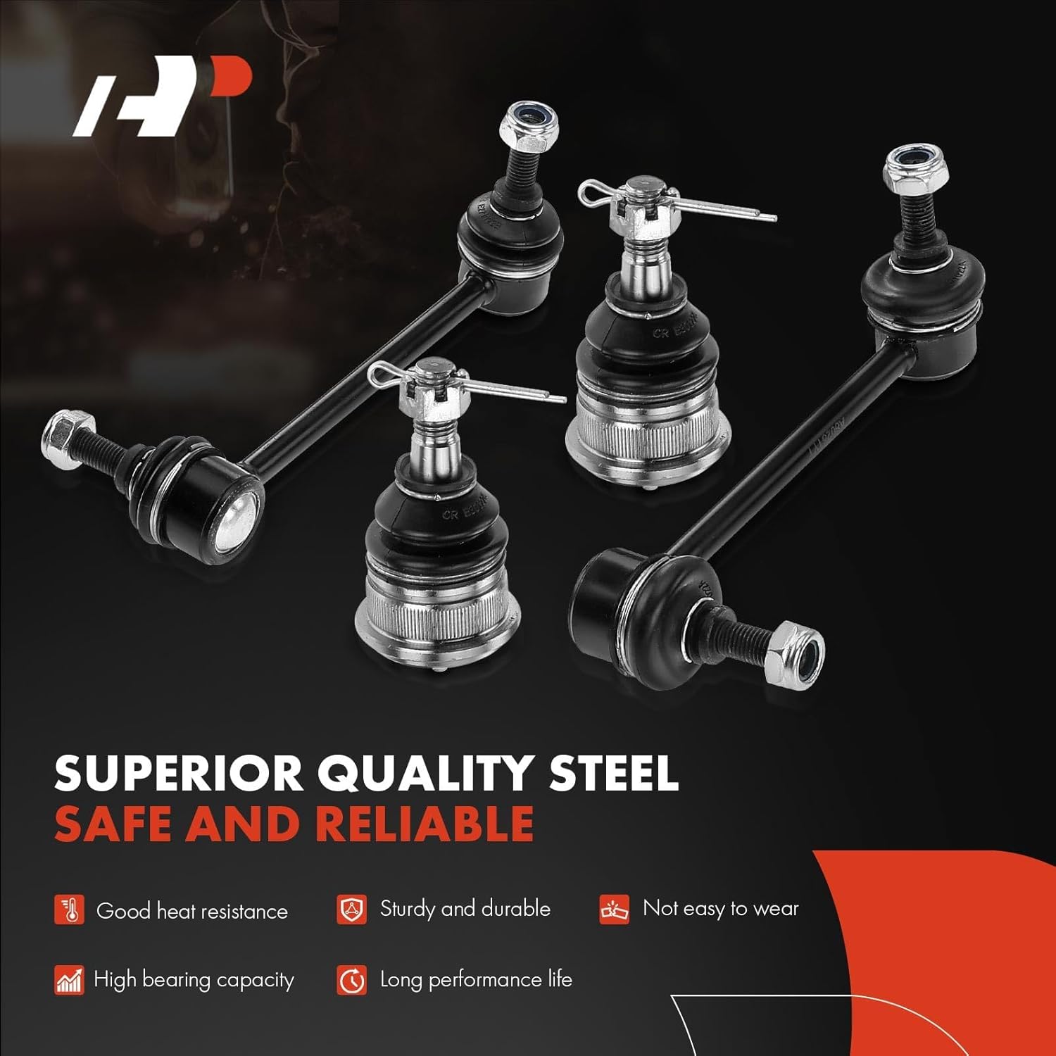 A-Premium Set of 8, Front Sway Bar Link, Upper Ball Joint, Inner & Outer Tie Rod End, Compatible with Mazda 6 2003-2008