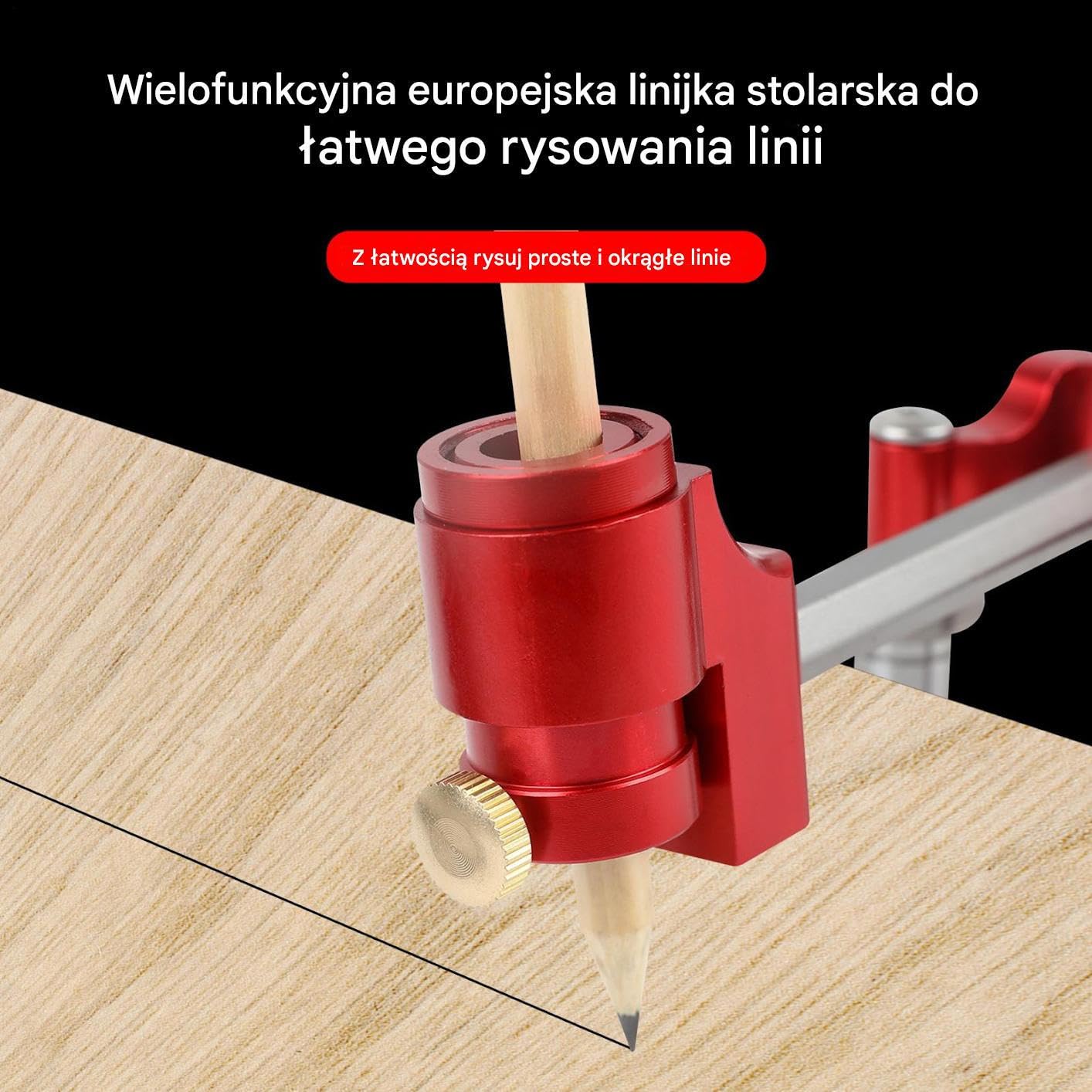 Linijka Do Stolarstwa Urządzenie Ręczne O Wysokiej Precyzji | Rysik Stolarski Oraz Linijka Do Znakowania Dla Renowacji Budowy Produkcji Mebli Fachowców Początkujących Stolarzy
