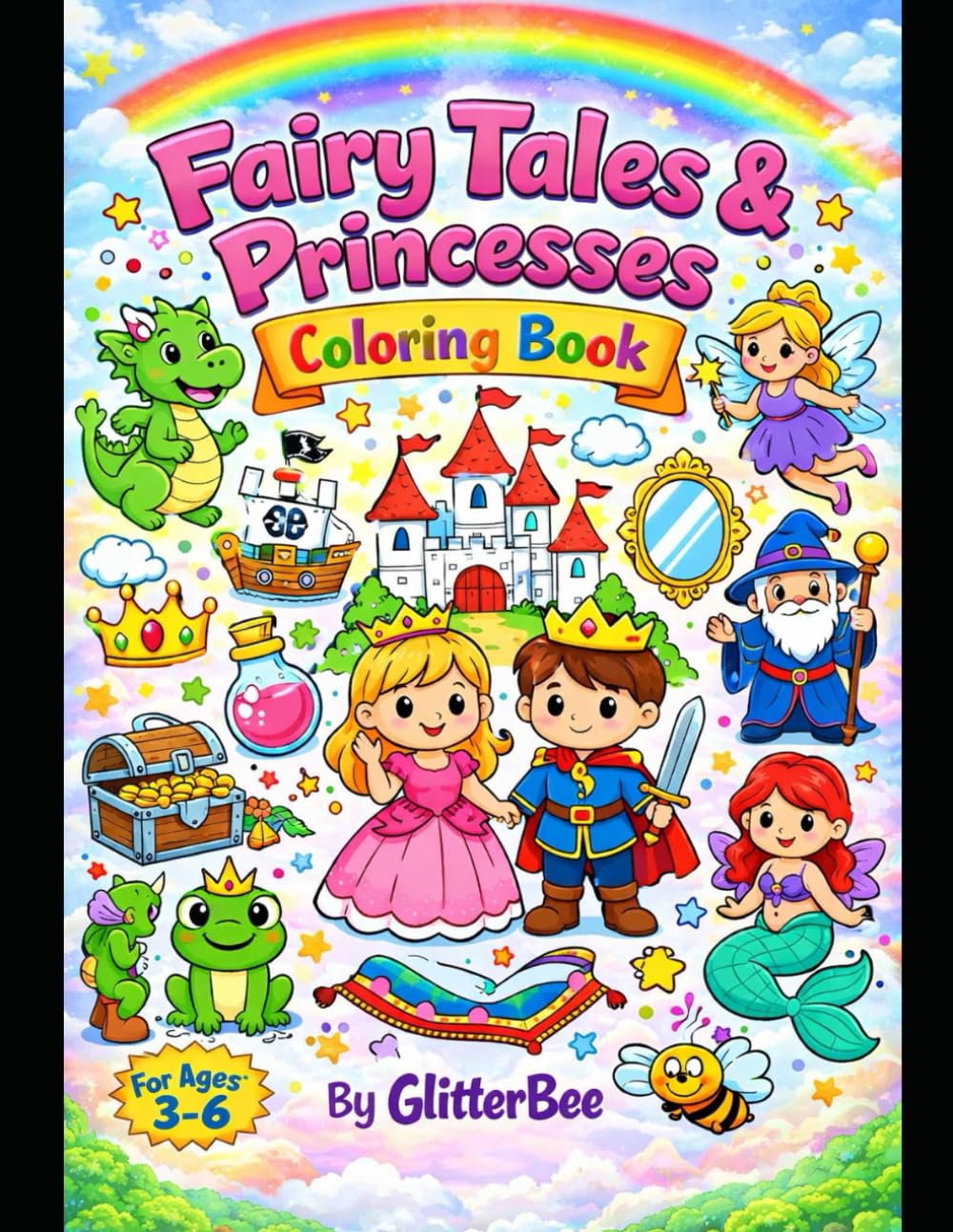 Magical Fairy Tales & Princesses Coloring Book
