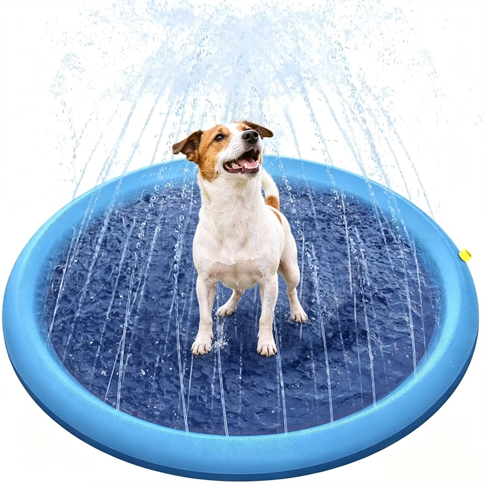 Dog Splash Pad 100 x 23 x 8.3 cm, Pet Cooling Sprinkler Mat