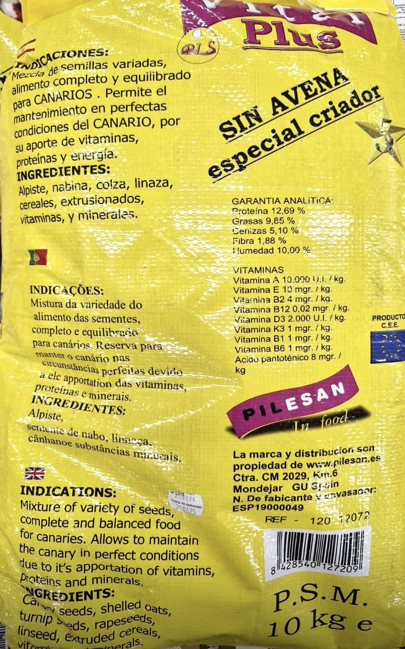 Mischung für Kanarienvögel und Stiege, 10 kg, ohne Hafer, speziell für Zuchtvögel. Vital Plus