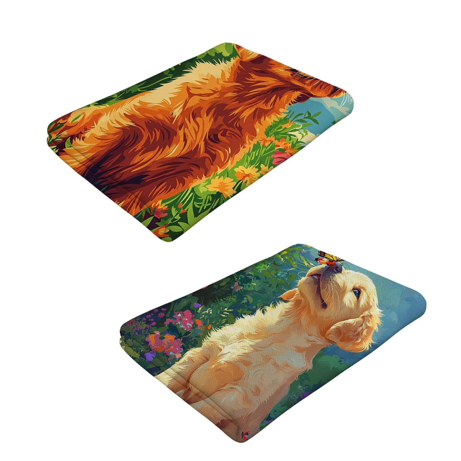 Serviette de Plage xxl, 2PC Papillons chiens Serviette Microfibre 80 x 160 cm, Grande Serviettes de Plage Léger et Séchage Rapide, Serviettes Convient pour Sauna, Homme, Femme Plages Accessoires n-421