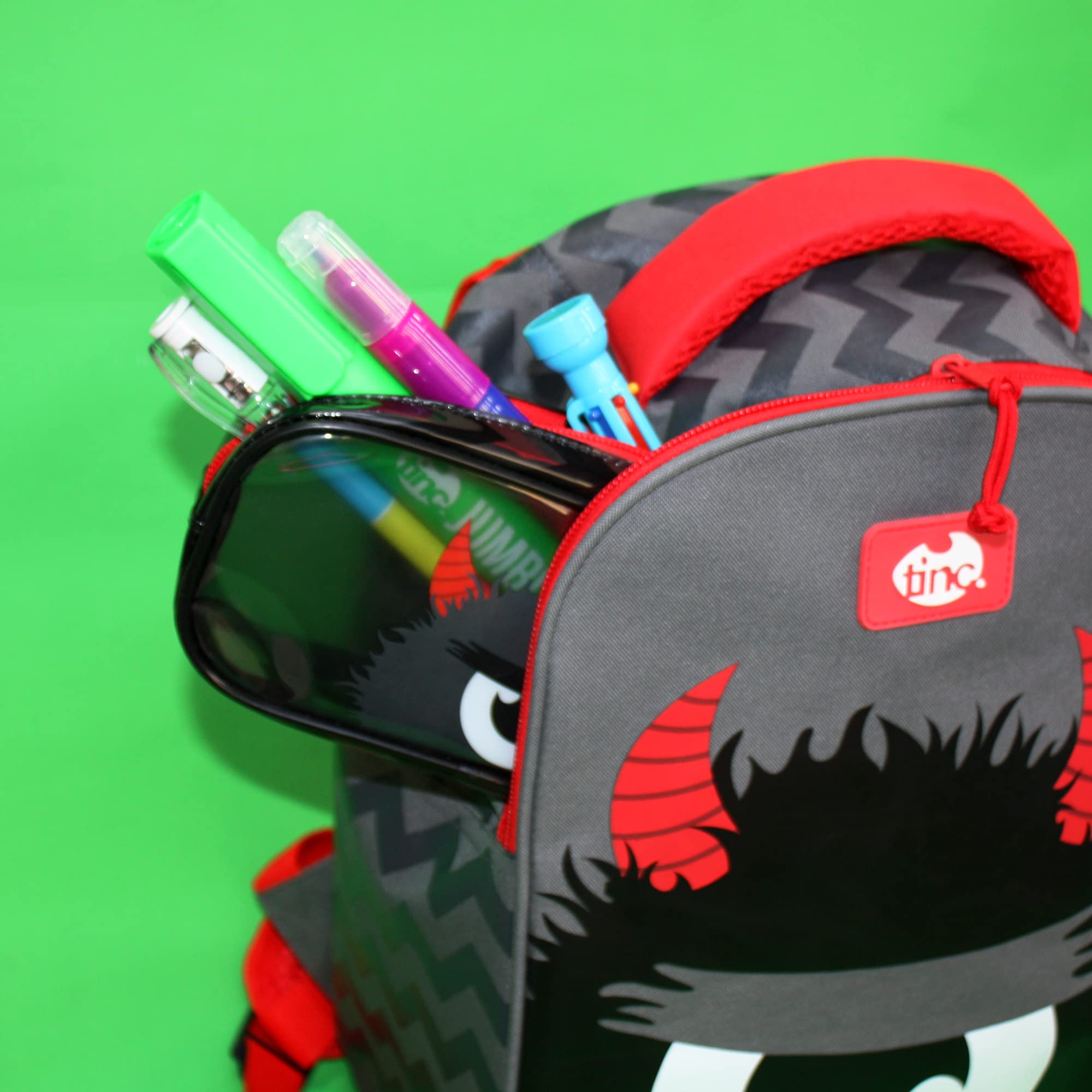 Tinc Cute Black Clear PVC School Pencil Case - Image 3