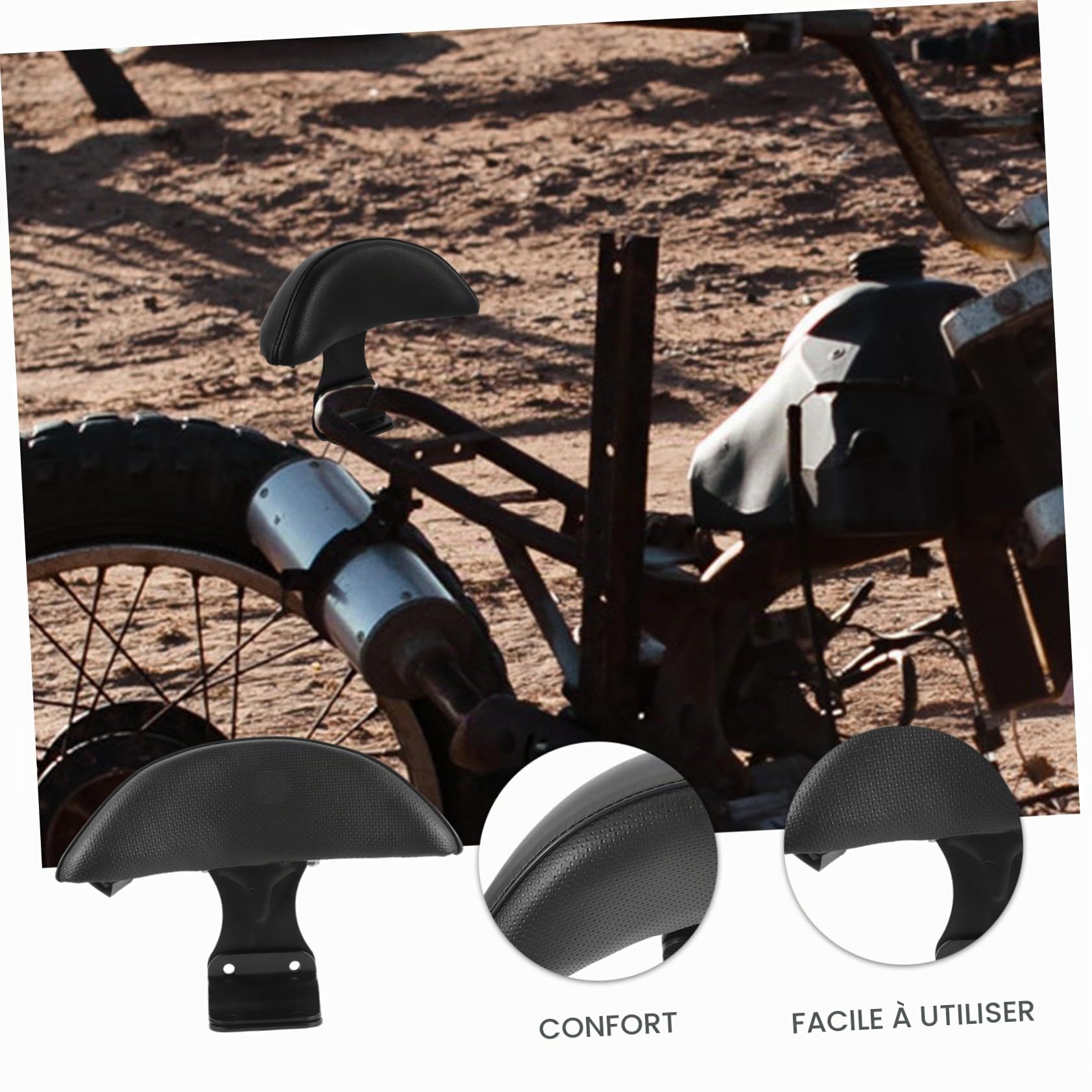 Dossier ArrièRe VéLo ÉLectrique Avec Coussin En Mousse ÉPaisse 10.63X8.07X4.72In Support Lombaire Ergonomique Accessoire Universel Pour SièGe Moto Et VéLo Confortable Pour Passager