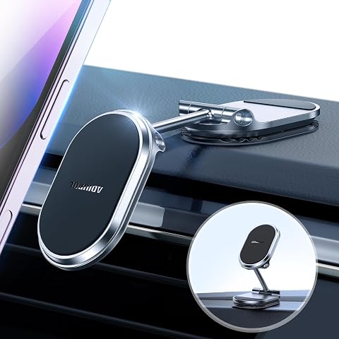 Magnetic Phone Holder for Car Metal Upgrade 6X Magnets Phone Mount Double 360 Rotation Super Sticker Phone Holder