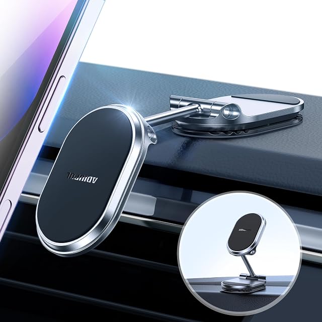 Magnetic Phone Holder for Car Metal Upgrade 6X Magnets Phone Mount Double 360 Rotation Super Sticker Phone Holder