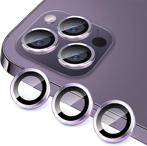 Miniatura 8 de Protector de lente de cámara compatible con iPhone 14 Pro  14 Pro Max, cubierta antiarañazos, vidrio templado 9H, protector de pantalla de cámara de