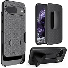 Case with Belt Clip Design for Google Pixel 9 2024 - Slim Heavy Duty Shell Holster Combo - Rugged Phone Cover with Kickstand with Screen Protector