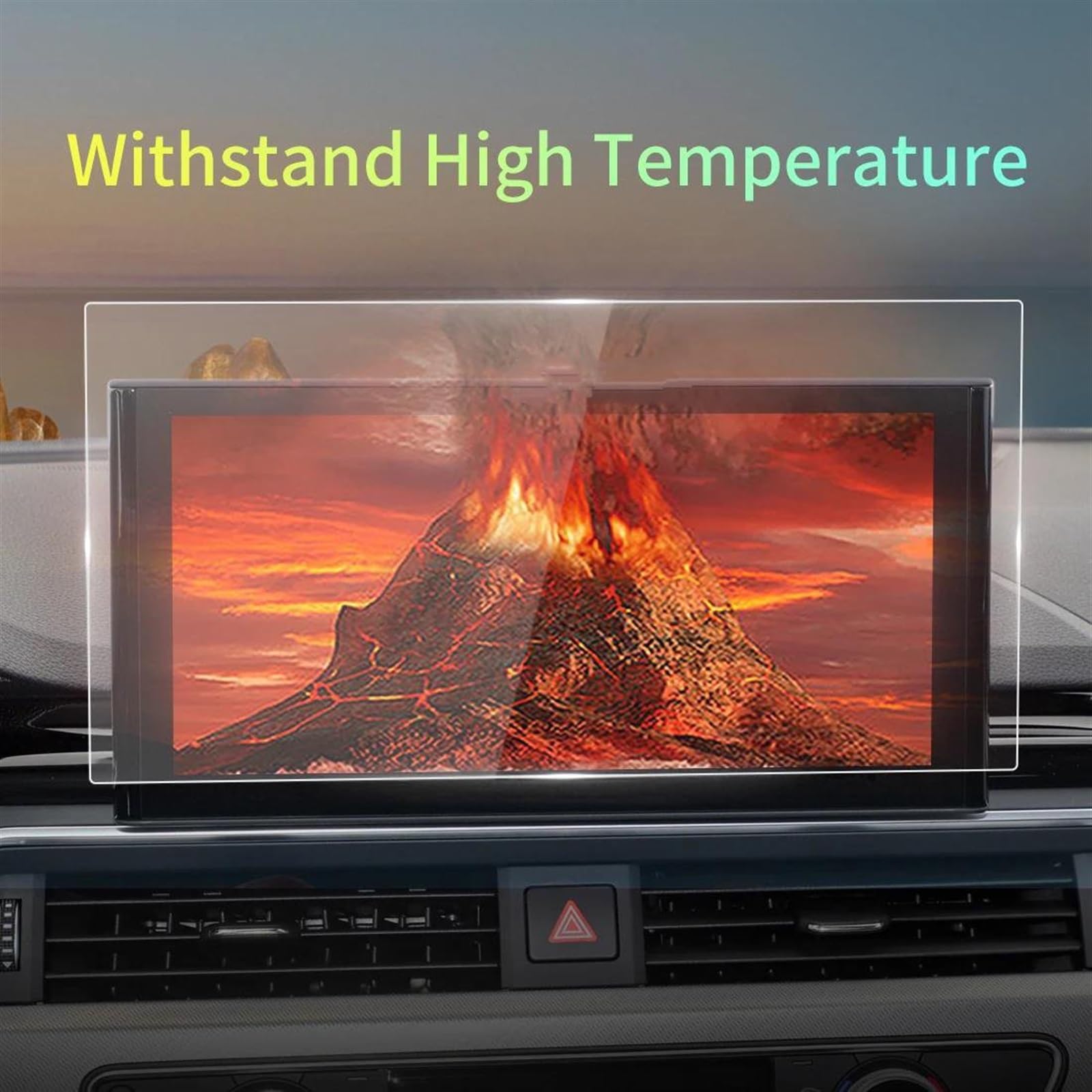 Naklejki ochronne ze szkła hartowanego Carplay do A4 2023 (niebieski)