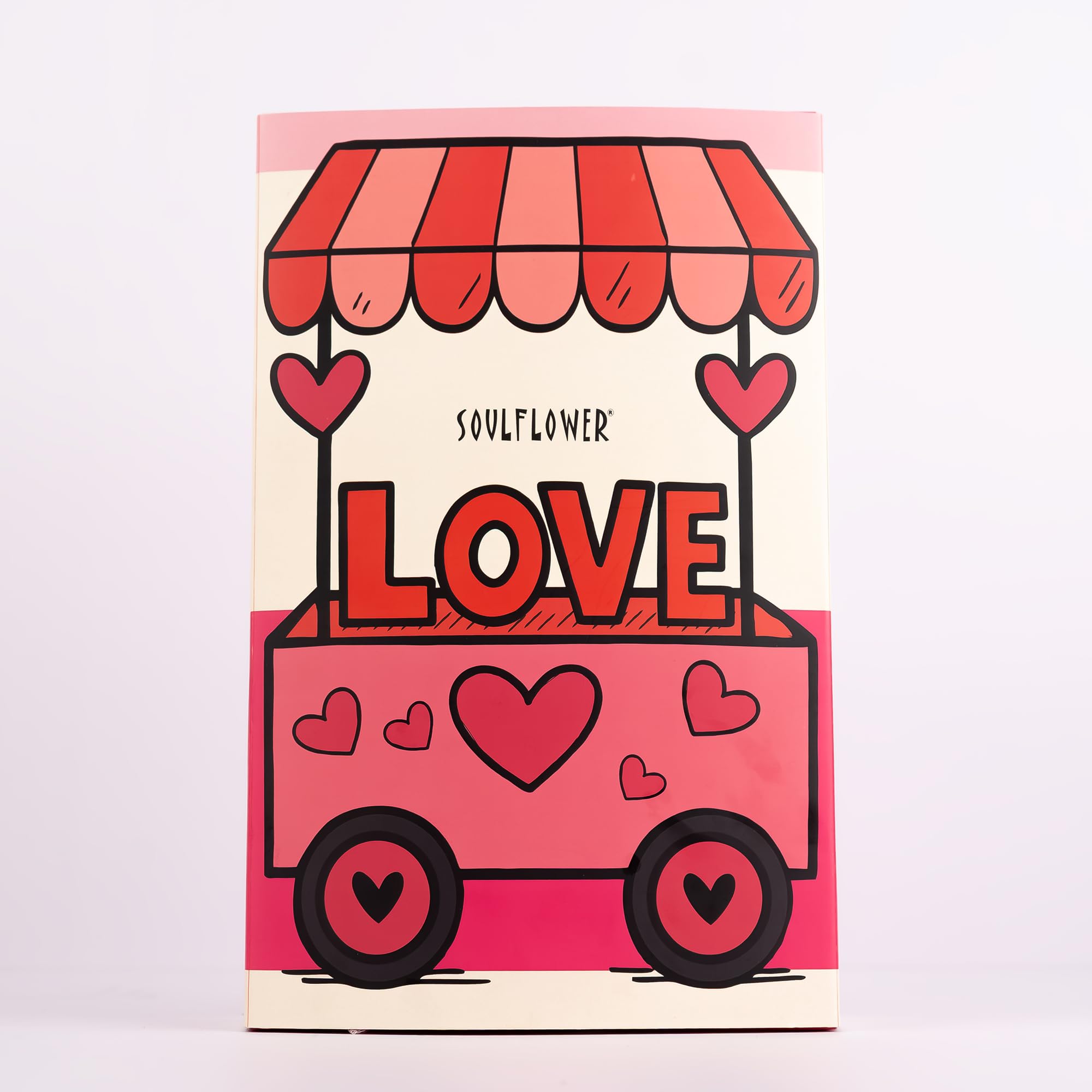 Soulflower Love Cart Valentine Gift Set for Couples | Natural Aroma, Bath & Body Combo with Heart Soap, Body Oil, Eau De Parfum, Reed Diffuser & Moisturizing Lippy | Romantic Gift for Valentine’s Day