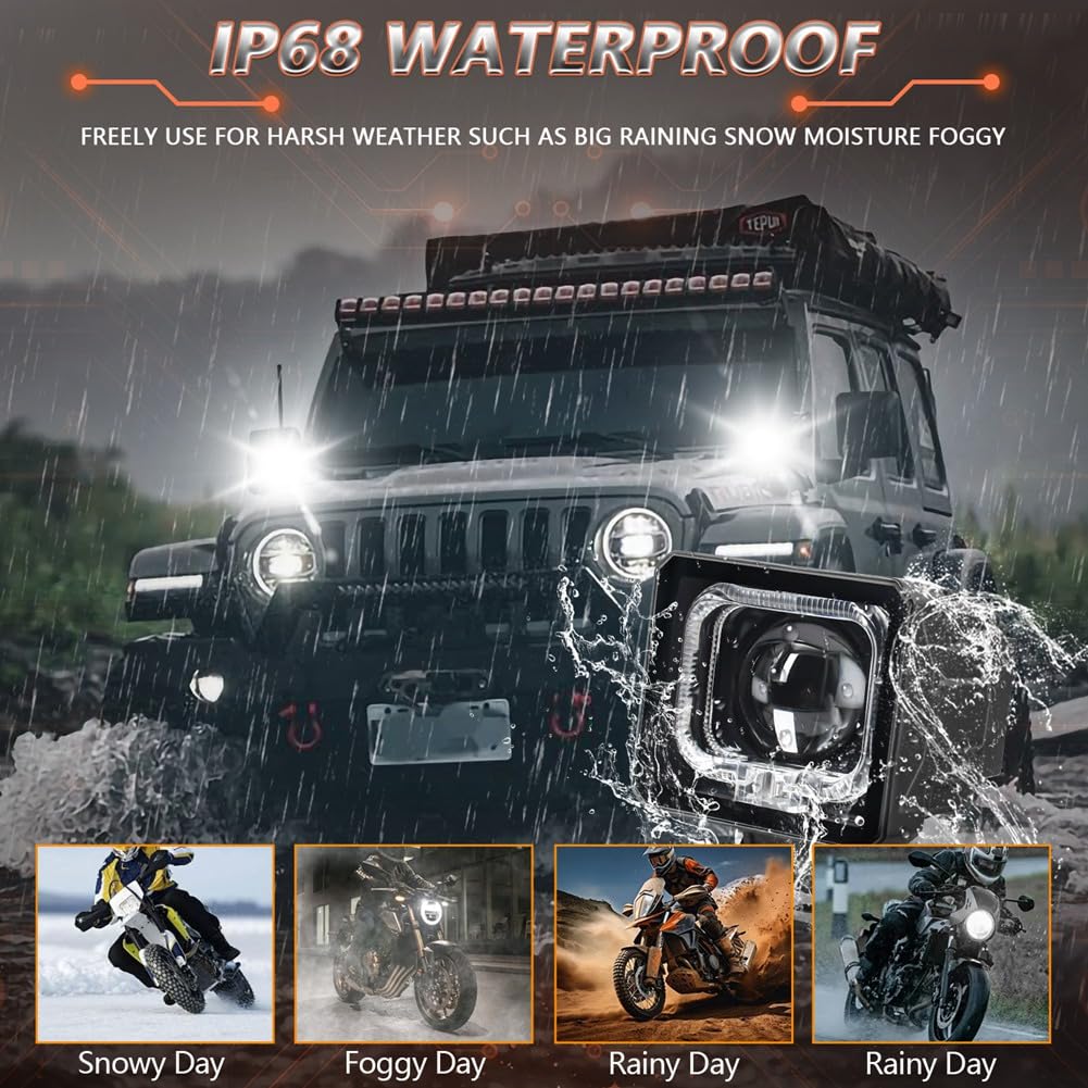 3-calowe światła LED Pod Off Road Jazdy Światła Przeciwmgielne Kwadratowe LED Światło robocze dla ciężarówki SUV ATV UTV 2 Sztuk