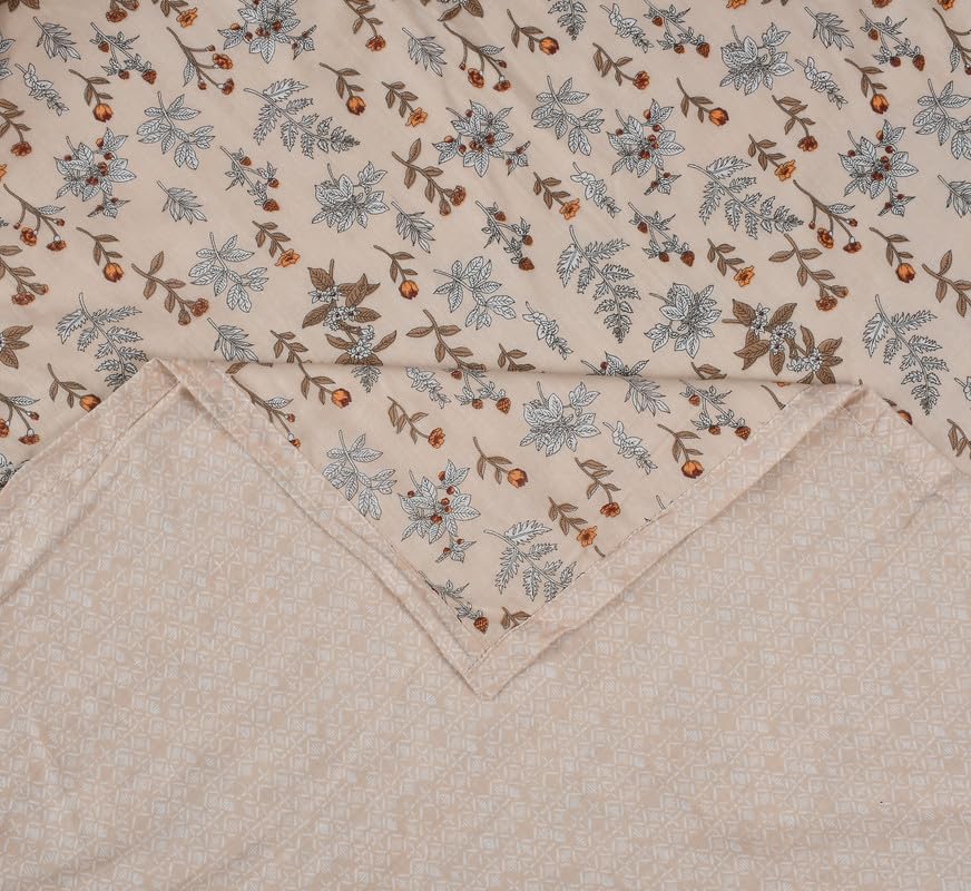 Image of Florida Diva Cotton Reversible Dohar Topsheet for Double Bed Made for All Season Blanket Throws with Floral Print