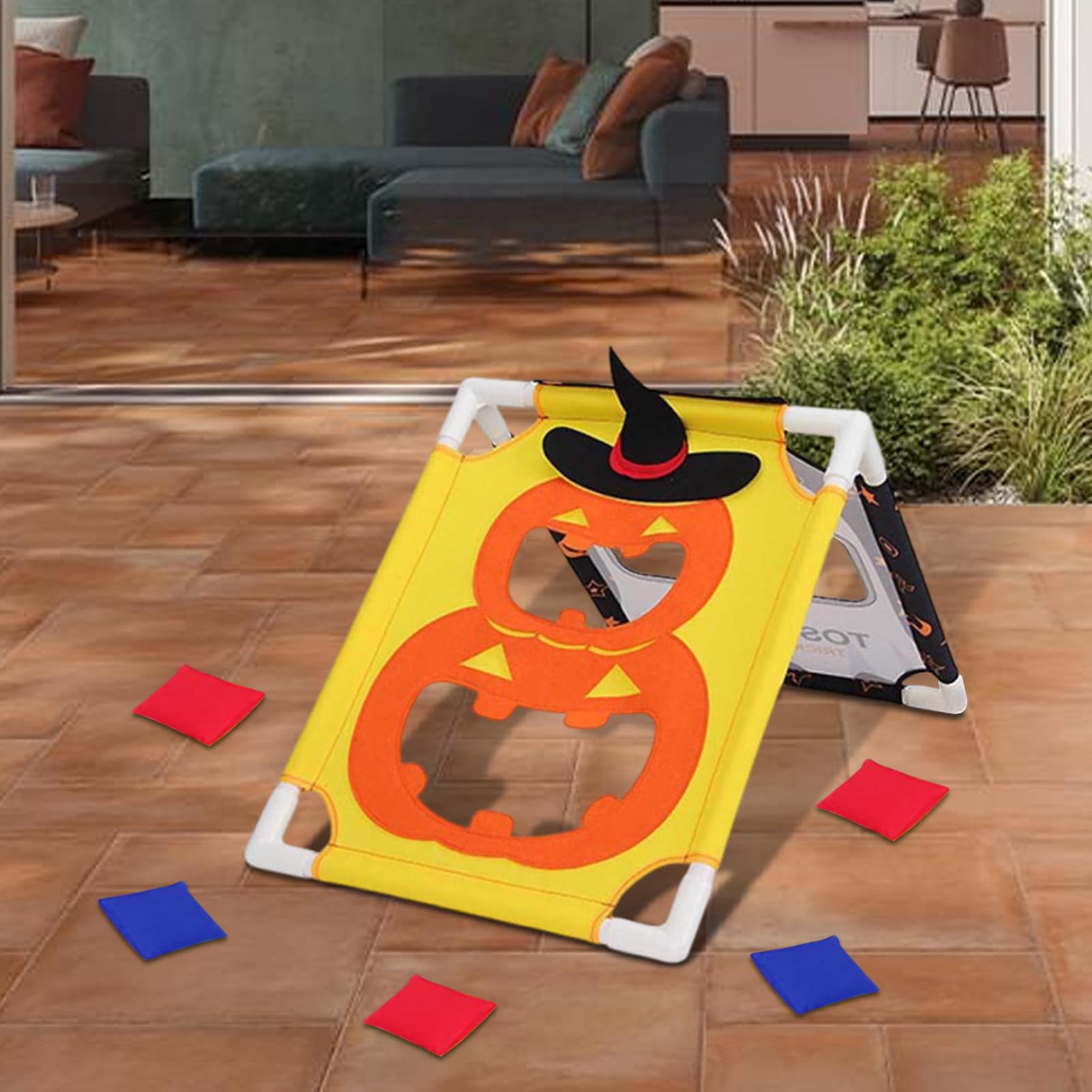Lancio Divertente Interattivo Portatile A Tema Per Giardino | Set di Tavole Cornhole per Bambini Halloween per bambini ragazze ragazzi giardino cortile campeggio picnic scuola