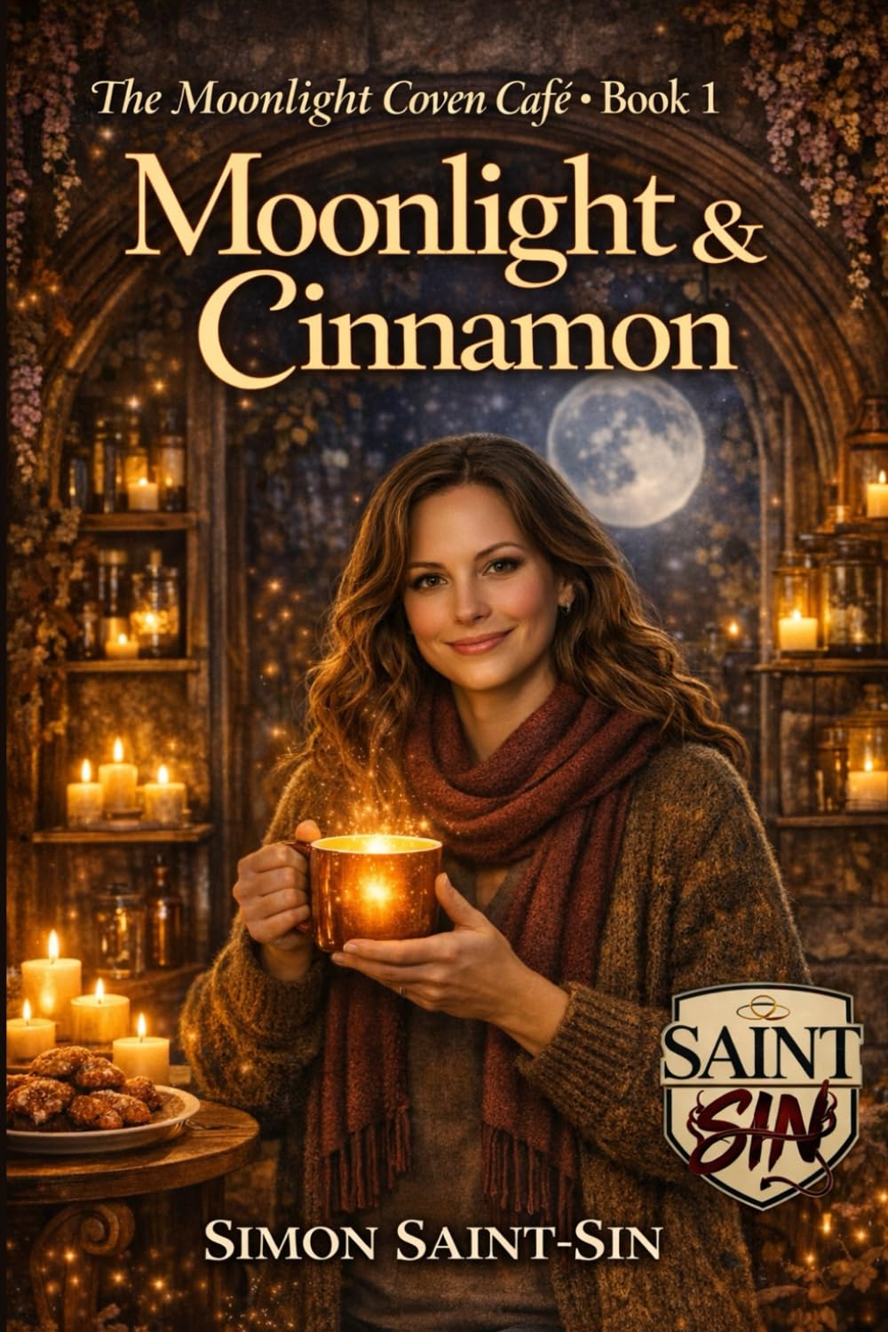 Moonlight & Cinnamon: A Novel by Simon Saint-Sin (The Moonlight Coven Café Series)